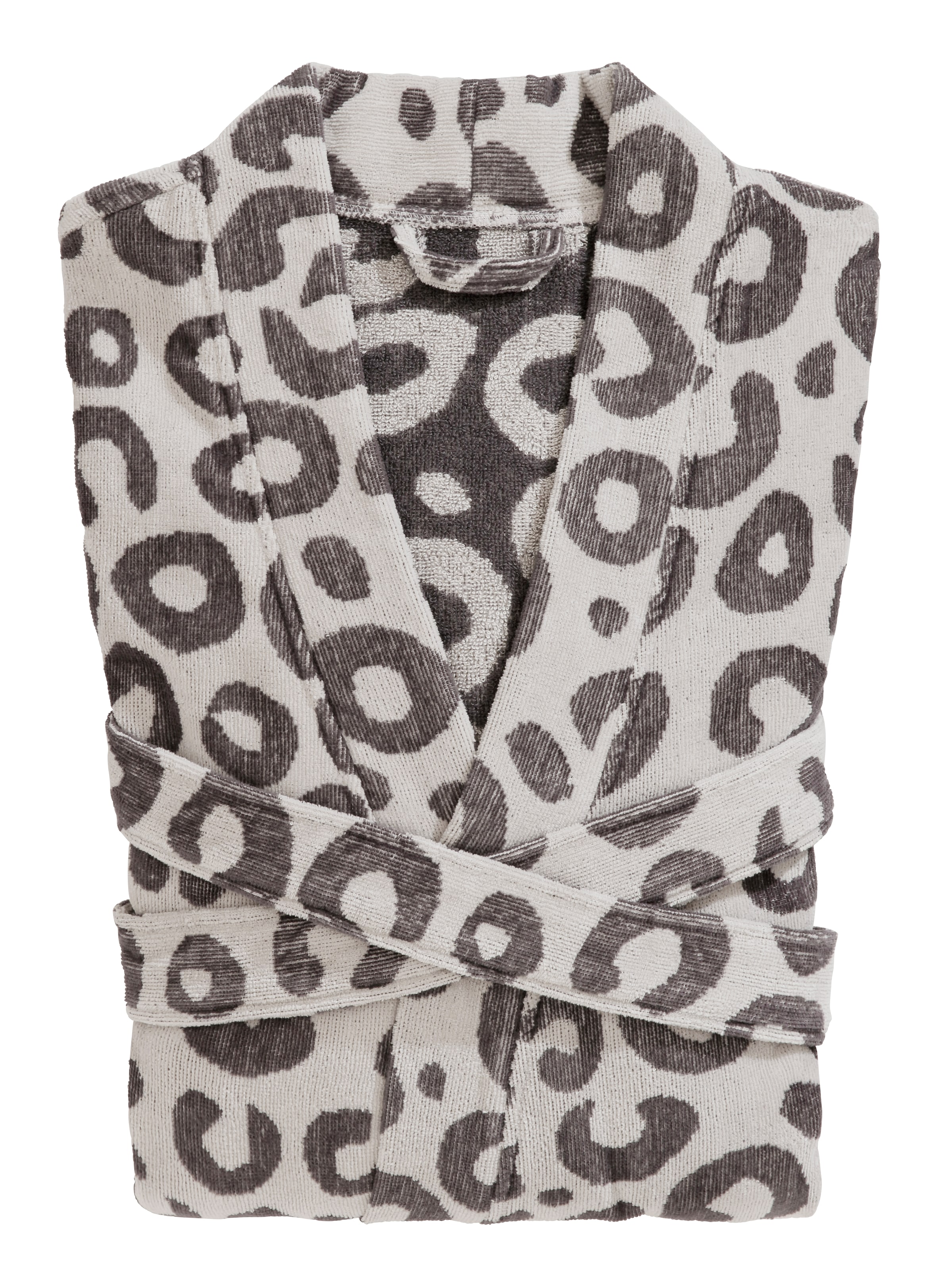 OTTO home Unisex-Bademantel »Anna Leo, ideal für Sauna & Spa, Hotelbademantel, Morgenmantel« 1 Stk. für Damen & Herren, mit Taschen, S-3XL, mit trendigem Animal-Print