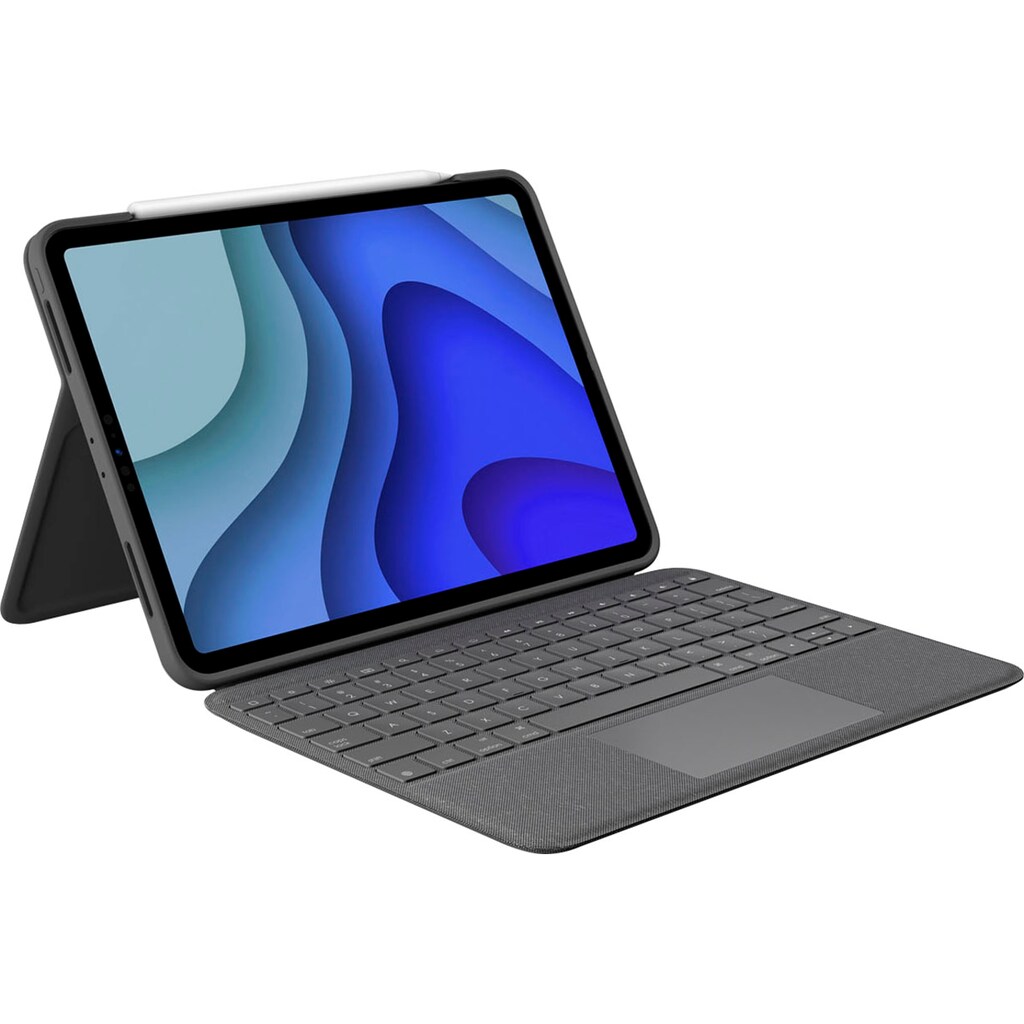 Logitech iPad-Tastatur »Folio Touch iPad Pro 11 Zoll Keyboard Case«, (Multimedia-Tasten)