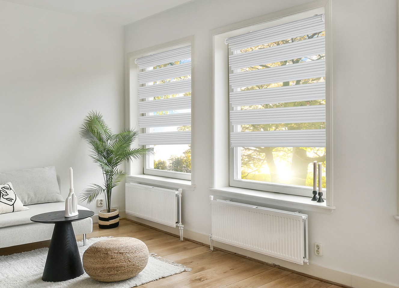 my home Doppelrollo »TIMELI«, Lichtschutz, Sichtschutz, ohne Bohren, freihängend, Klemmfix-Doppelrollo, NEUHEIT!