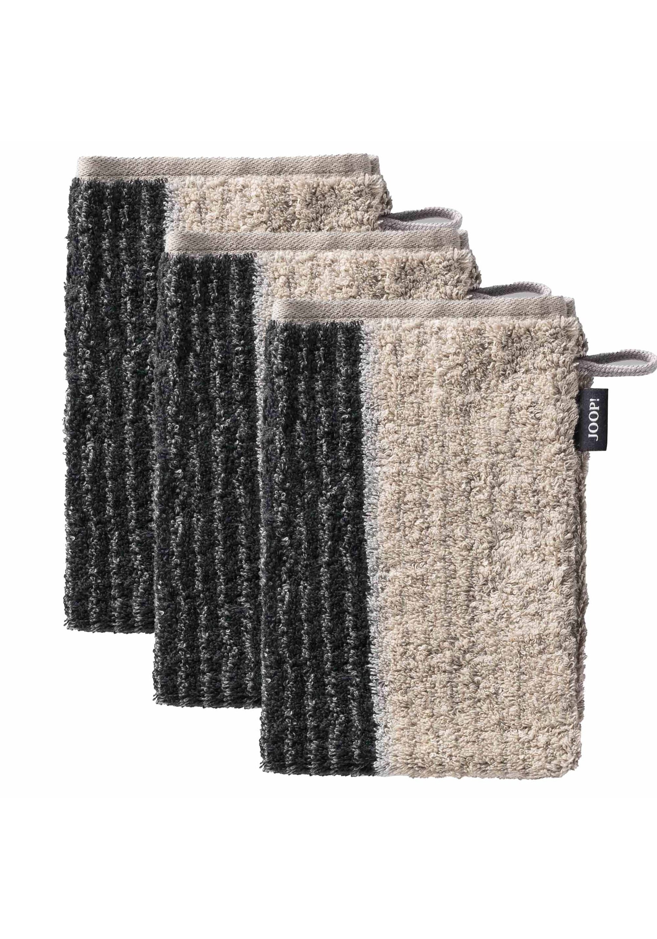 JOOP Waschhandschuh "Waschlappen Doubleface 3er Pack"