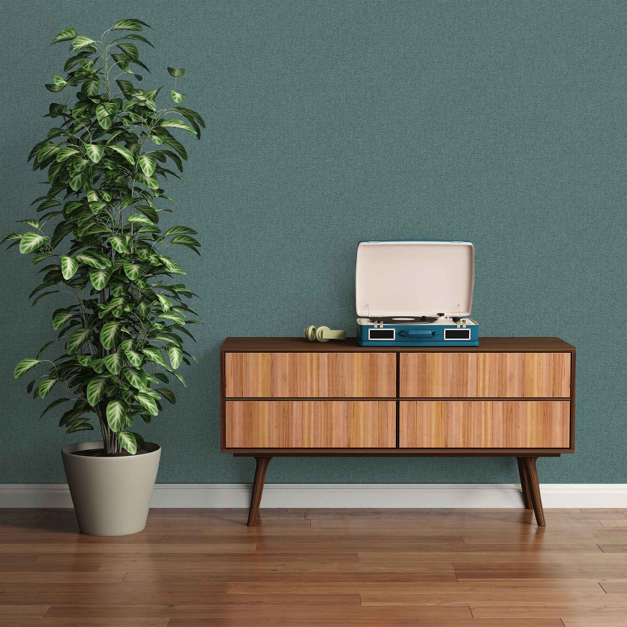 living walls 1100000002199 "Famous Garden einfarbige Tapete Unitapete Struktur-Optik Landhaus" matt strukturiert Vliestapete einfarbig für Schlafzimmer Küche Wohnzimmer Uni Design