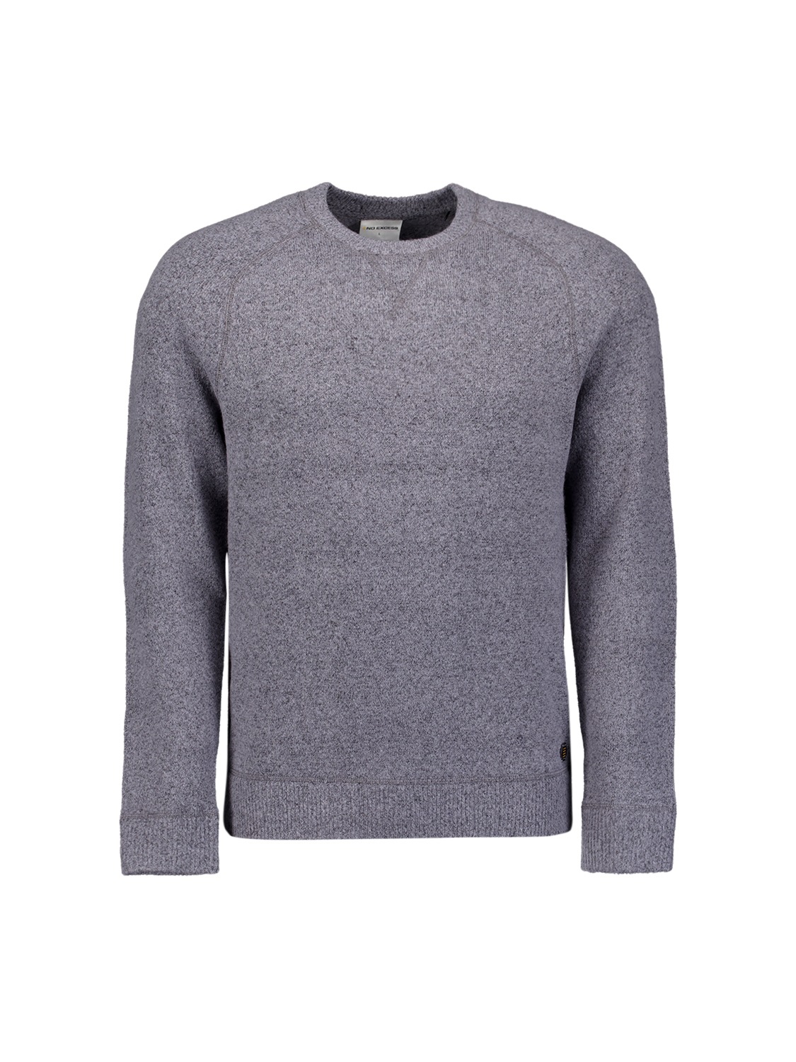 NO EXCESS V-Ausschnitt-Pullover »No Excess Melierter Wollpullover«