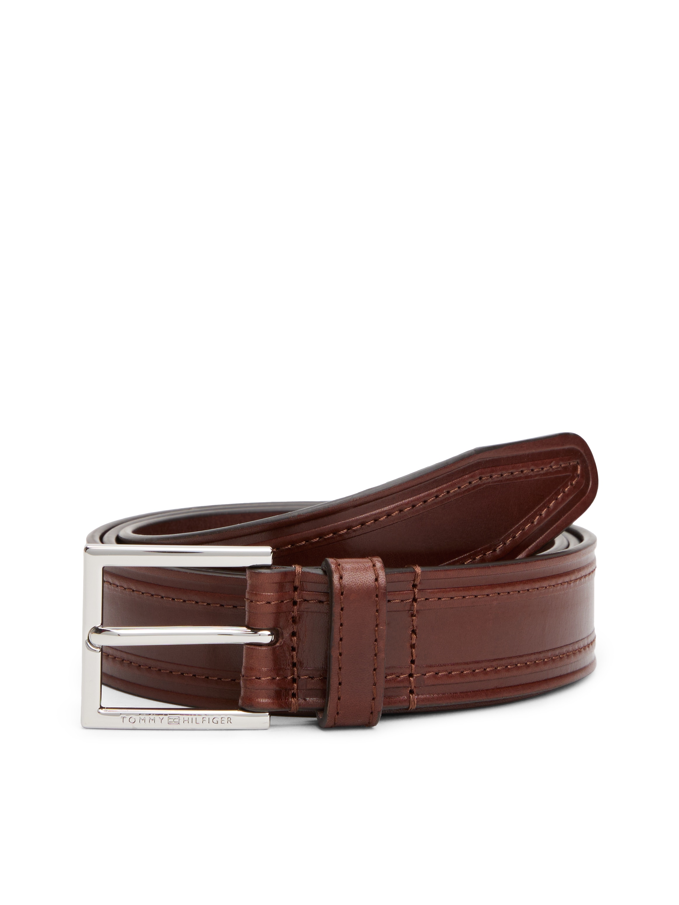 Tommy Hilfiger Ledergürtel »HUDSON EMBOSS LEATHER 3.0«, Größenverstellbar