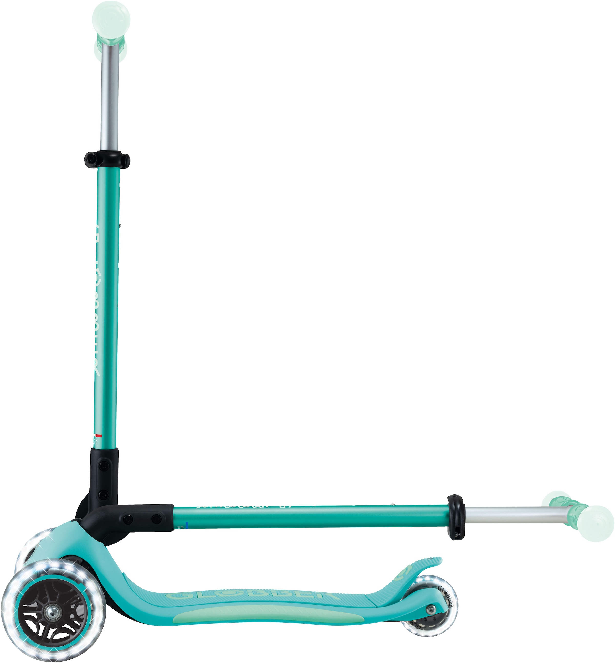 Globber Tretroller »ELITE GLOW LIGHTS, mit Leuchtrollen und Glow-Effekt«