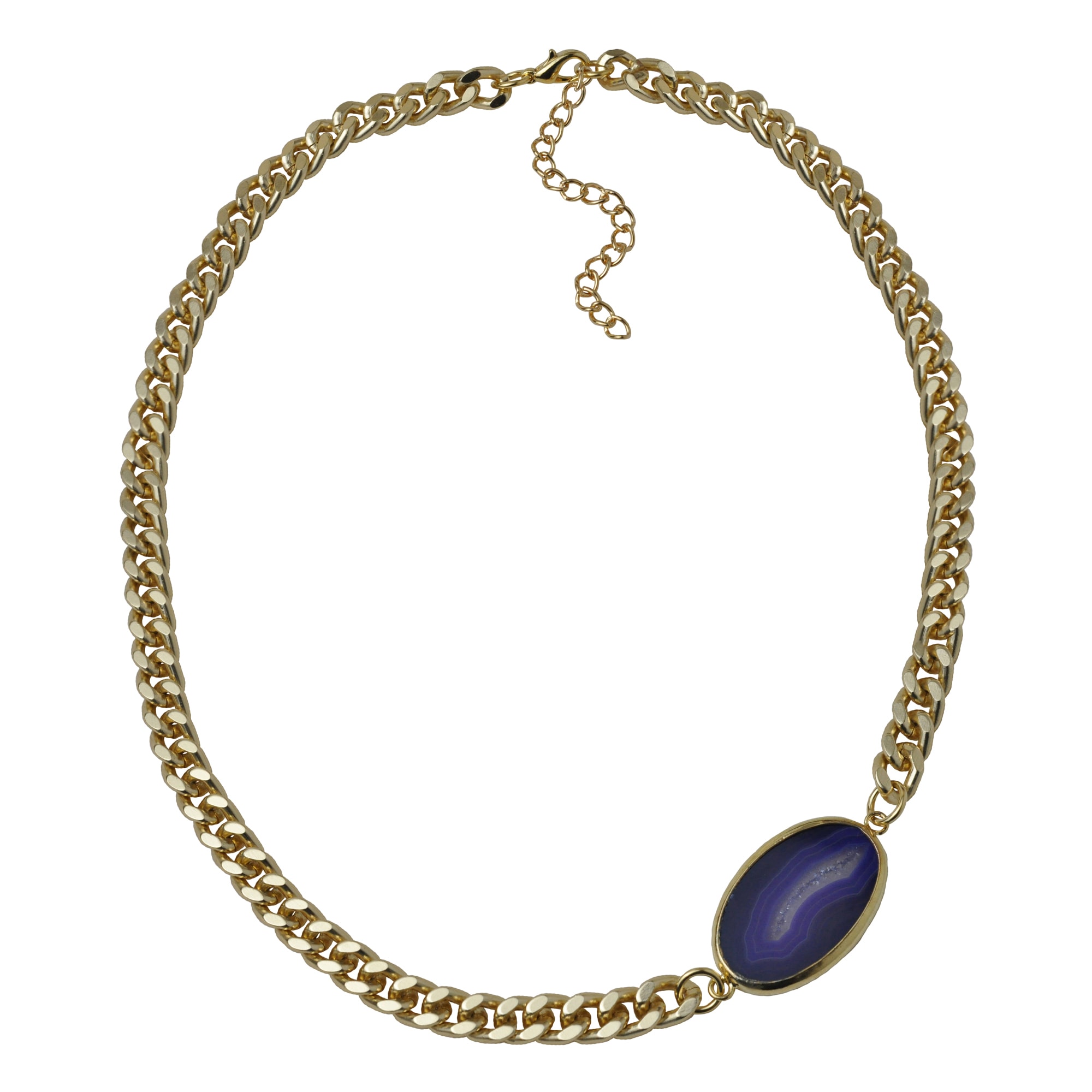 STEUER Collier Achat Violet 60cm