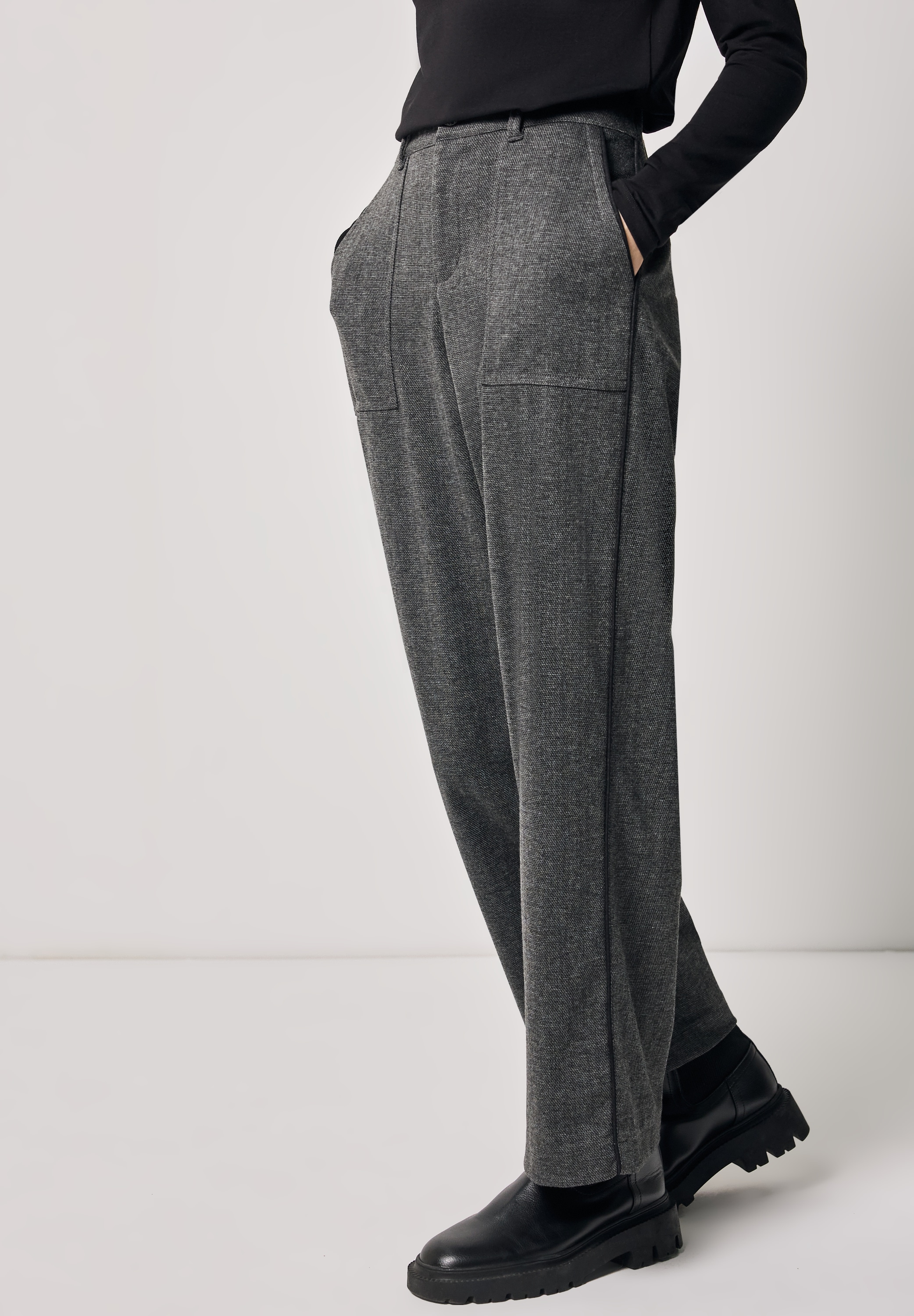 STREET ONE STUDIO Stoffhose, High Waist günstig online kaufen