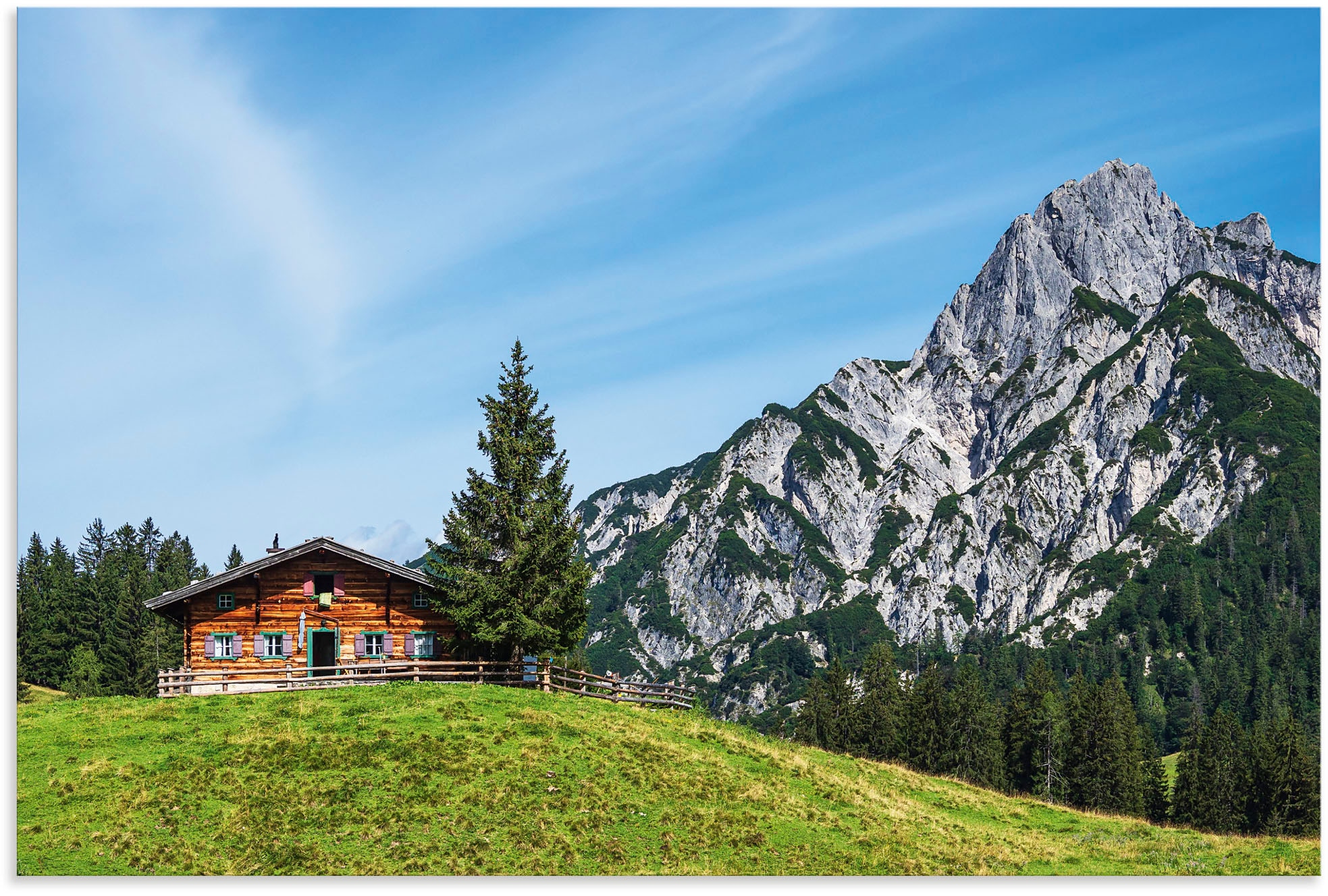 (1 als | auf Wandaufkleber bestellen & versch. Poster Österreich«, Wandbild BAUR Berge Alubild, Alpenbilder, oder Leinwandbild, in die Artland in Größen St.), Litzlalm »Blick