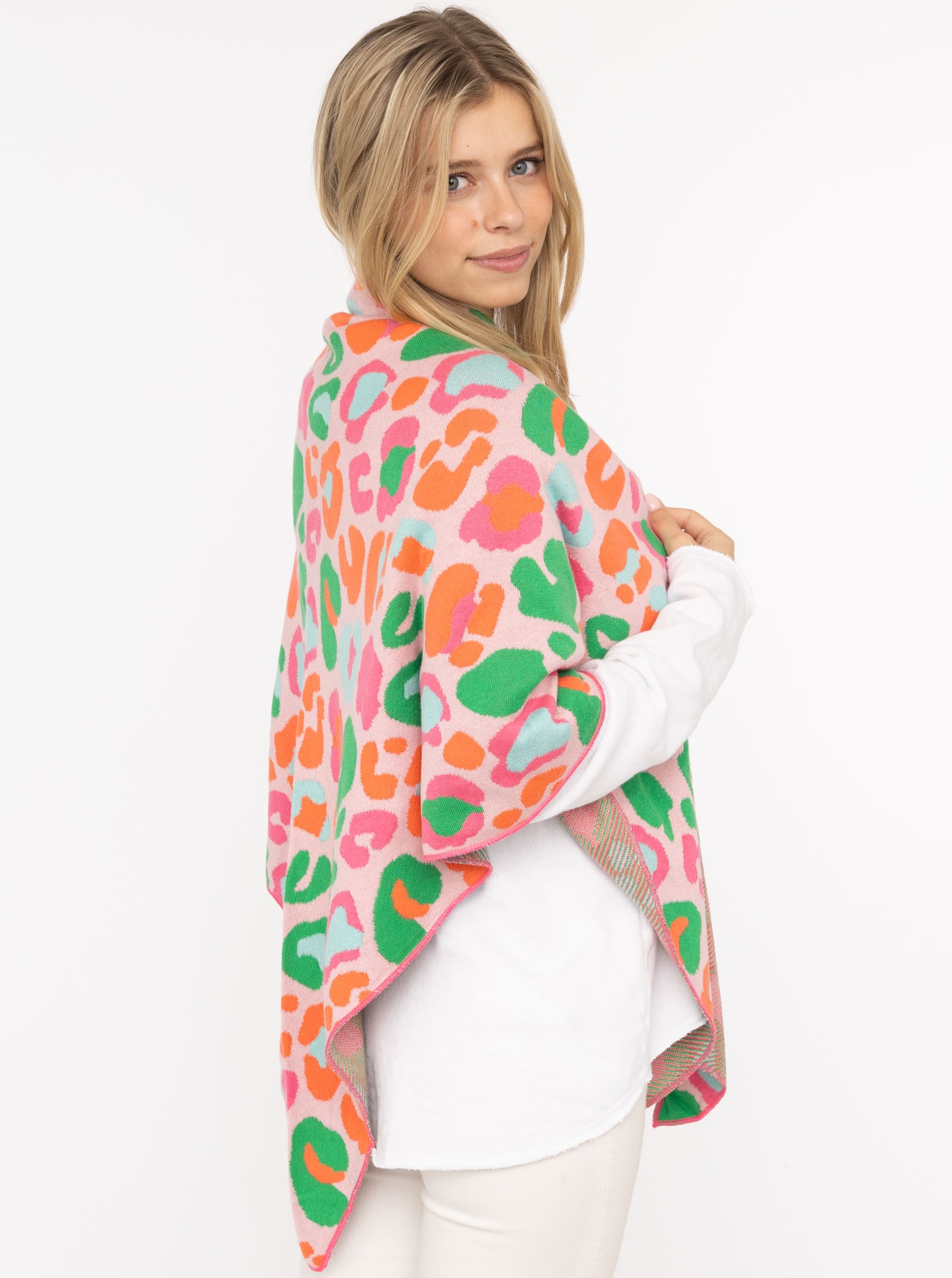 Zwillingsherz Dreieckstuch »"Leo Bunt"« buntes Tuch im Leolook in Neon, Feinstrick