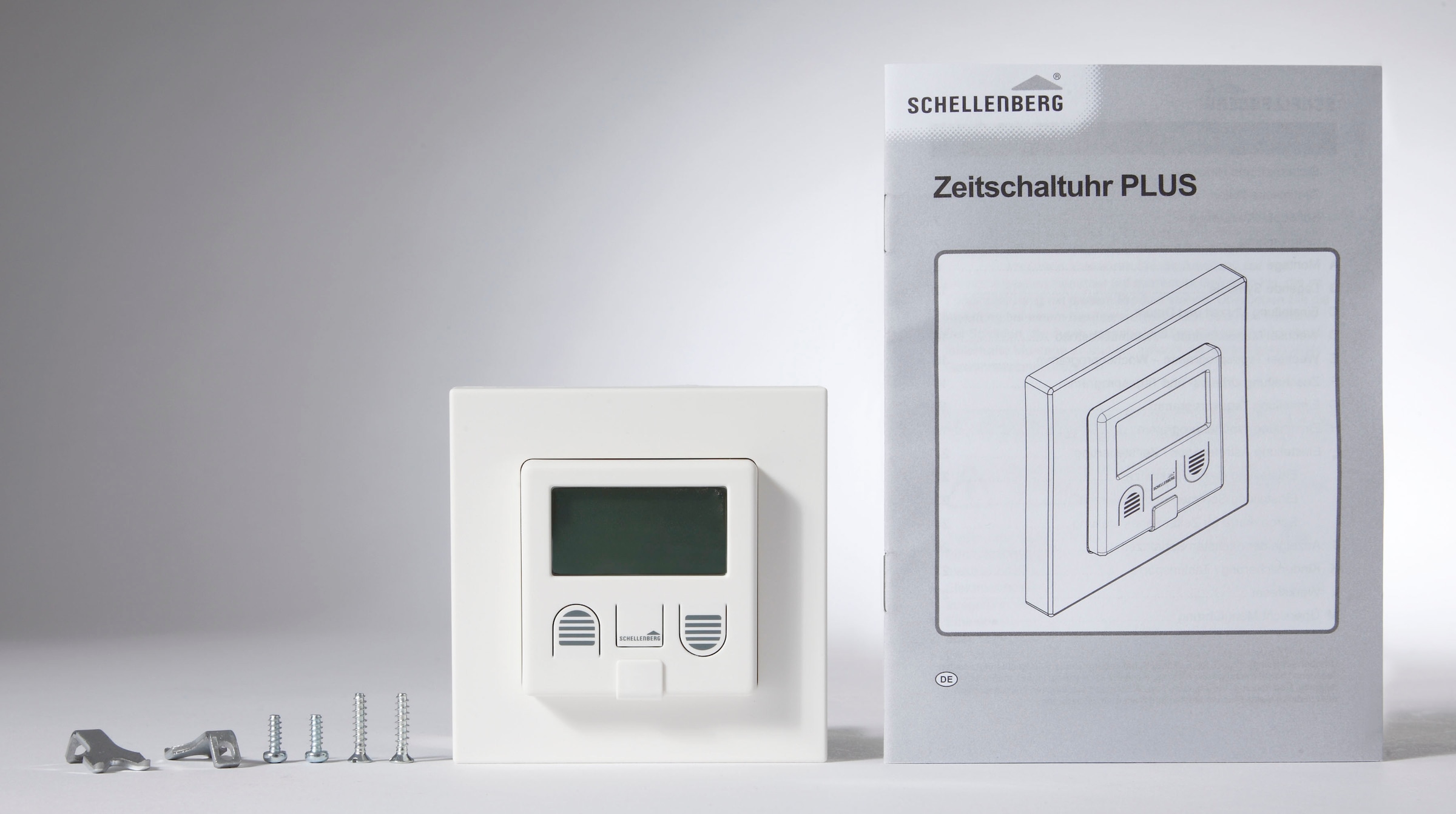 SCHELLENBERG Schalter »Plus zur Rollladensteuerung von Rohrmotoren Standard und Plus,«, (7 St.), mit Display und Wandtaster, Unterputzmontage, 25572