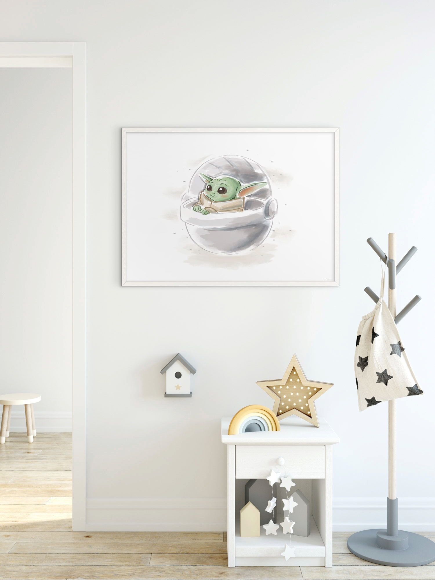 Komar Bild »Mandalorian The Child Sweet Color«, Disney-Star Wars, (1 St.), Wandbild zur Dekoration im Kinderzimmer - ohne Rahmen