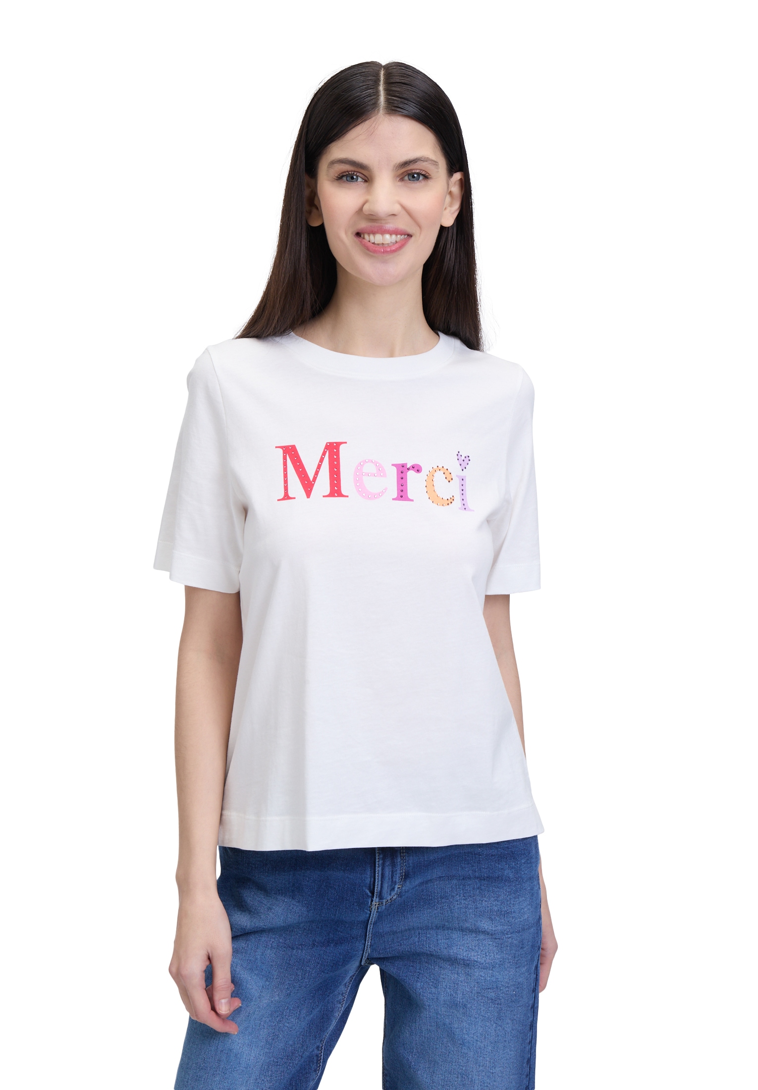 Cartoon Kurzarmshirt "Cartoon Damen Printshirt mit Rundhalsausschnitt", (1 günstig online kaufen