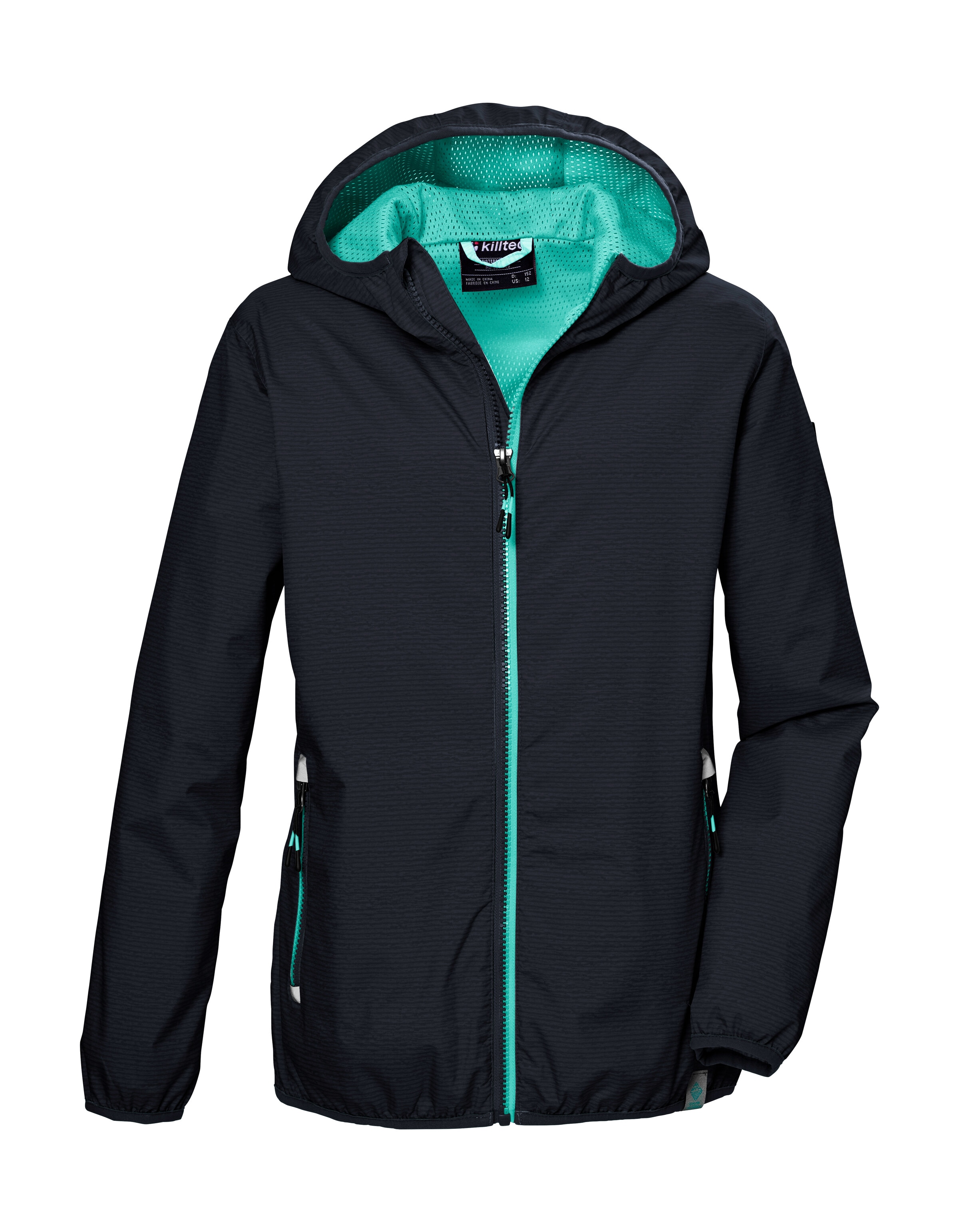 Funktionsjacke KILLTEC "KOS 138 GRLS JCKT", Mädchen, Gr. 140, blau (navy), Obermaterial: 100% Polyester;Futter: 100% Polyester, Jacken Funktionsjacke, Kinderjacke: wasserdicht, reflektierend, elastisch