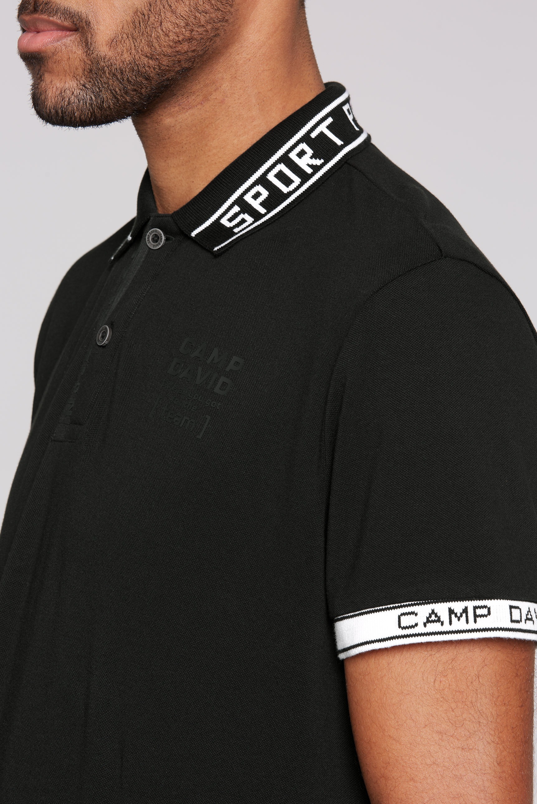 CAMP DAVID Poloshirt, mit Seitenschlitze