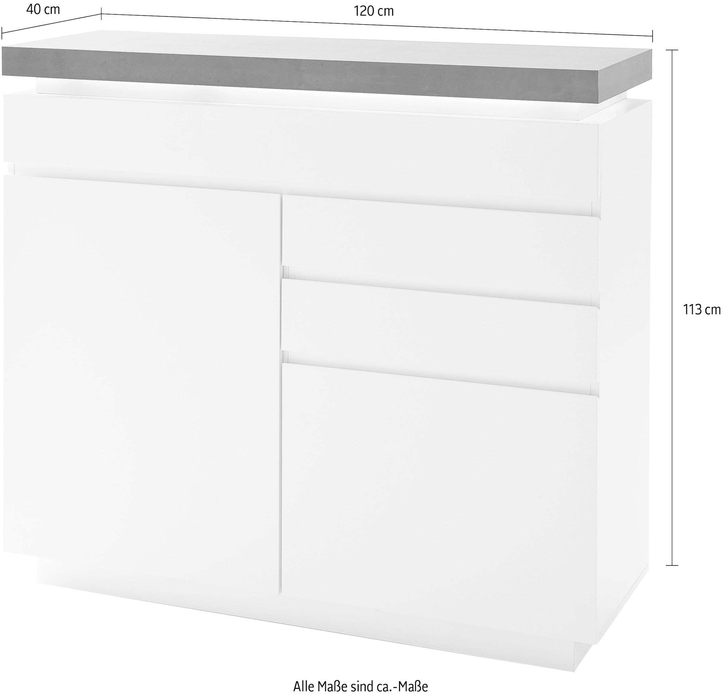 MCA furniture Kommode »Atlanta«, Breite ca. 120 cm