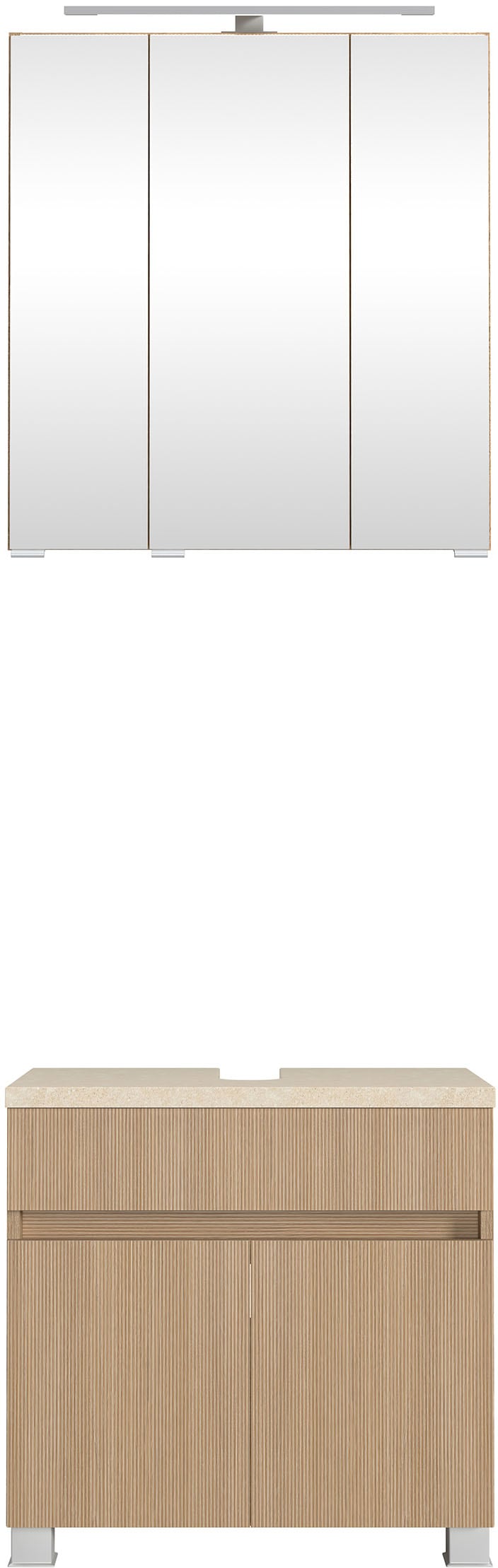 welltime Badmöbel-Set "EIXO, Set aus Spiegelschrank und Unterbeckenschrank" günstig online kaufen