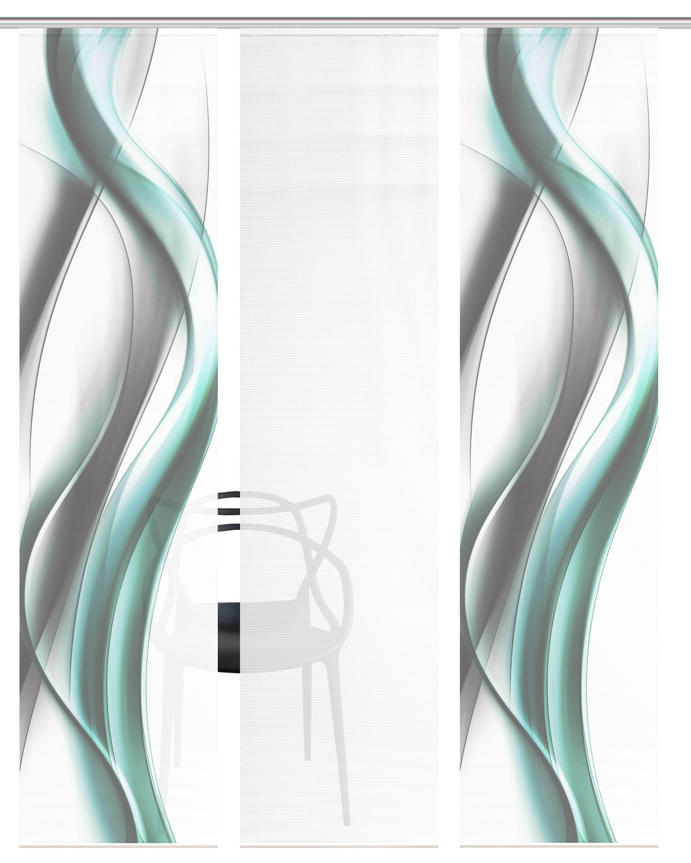 Vision S Schiebegardine »CARA« Paneelwagen 3 Stk. tlg. Schiebevorhang,Bambusoptik,Digitaldruck,SET