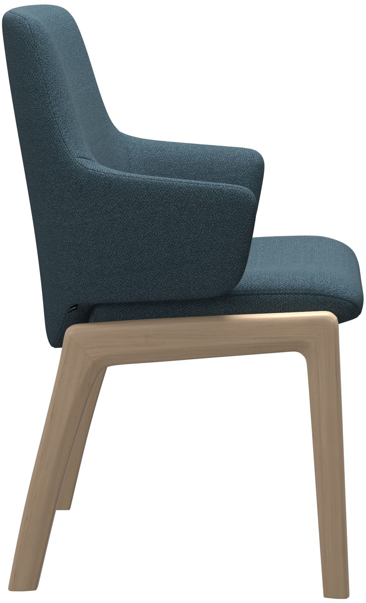 Stressless® Polsterstuhl »Laurel«, ROHLEDER Stoff Q2 FARON, Low Back mit Armlehne, Größe L, mit abgerundeten Beinen in Schwarz