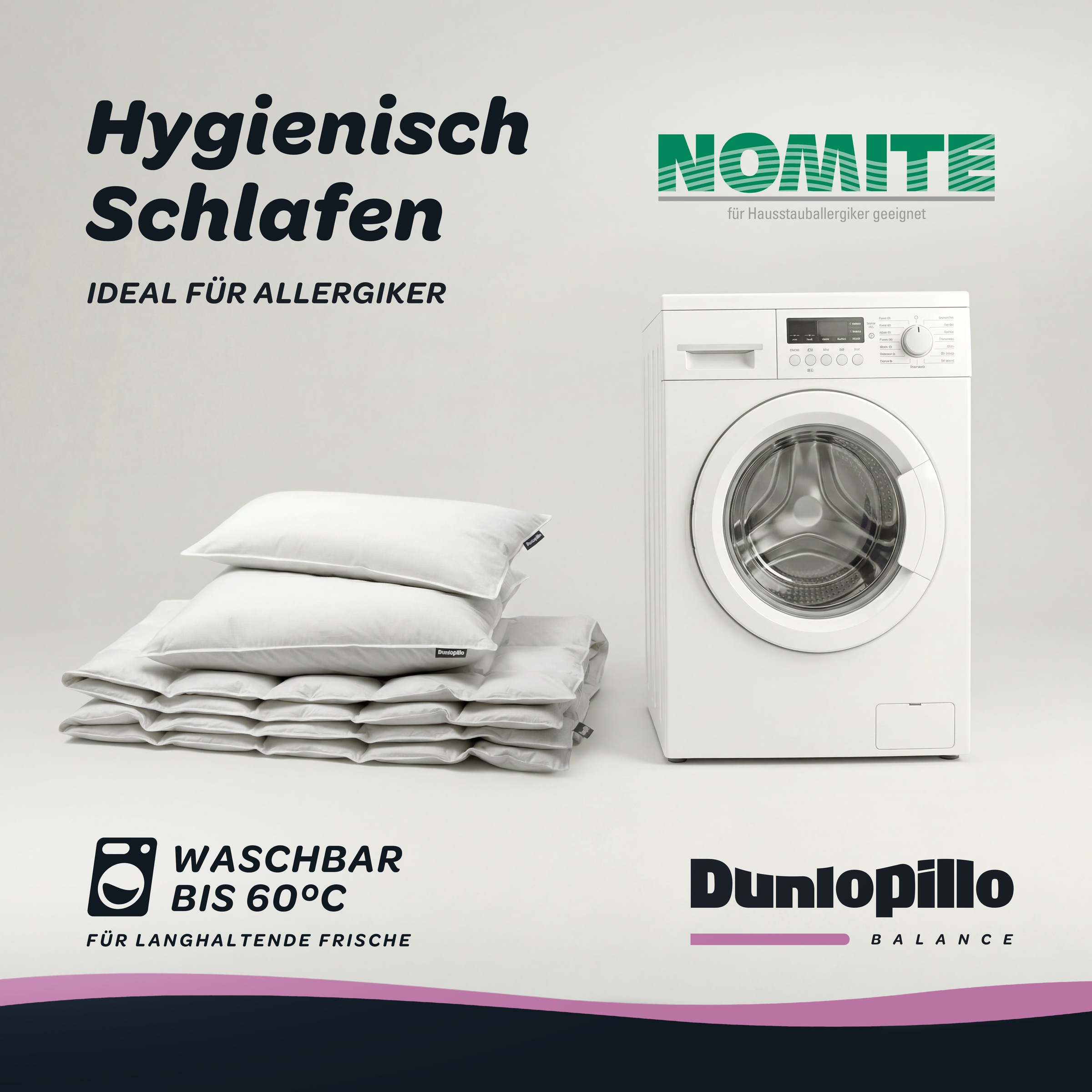 Dunlopillo Daunenbettdecke »Balance, "NEUHEIT" Bettdecke in 135x200 cm & weitere Größen« leicht Füllung 90% Daunen & 10% Federn 1 Stk. tlg. Hergestellt in Deutschland
