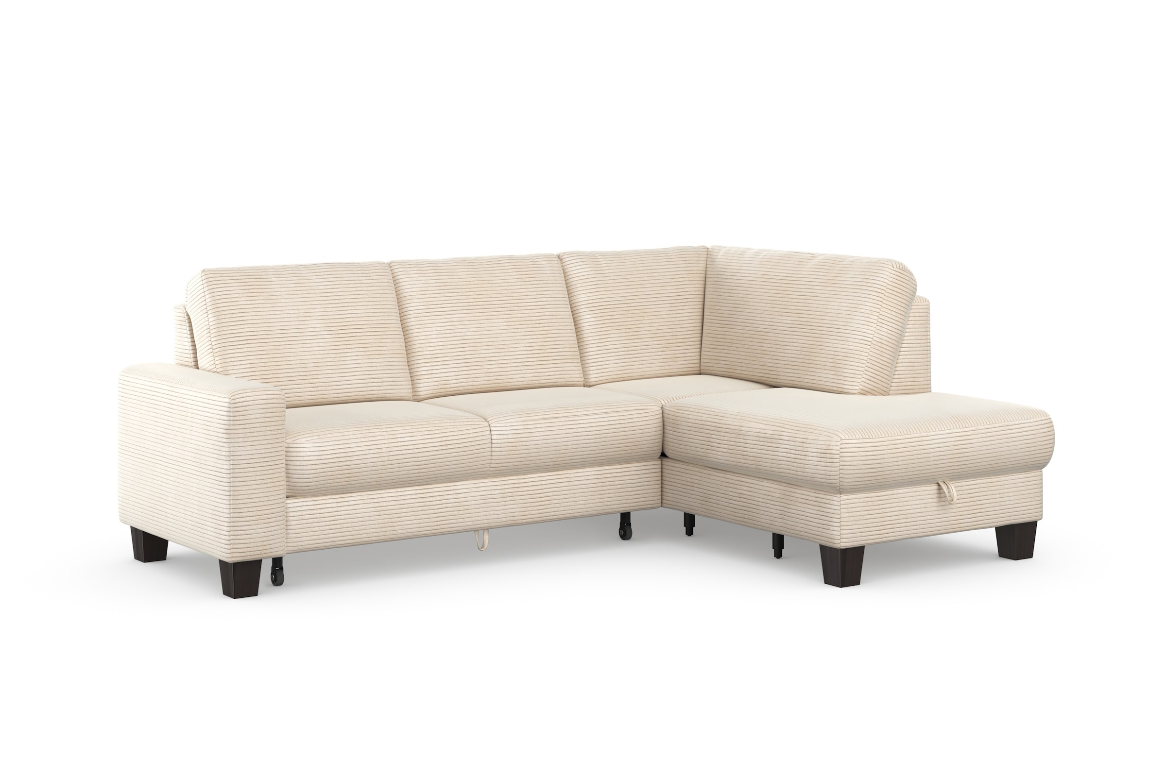 Home affaire Ecksofa »Summer L-Form«, mit Ottomane, mit oder ohne Bettfunktion und Bettkasten, Cord-Bezug