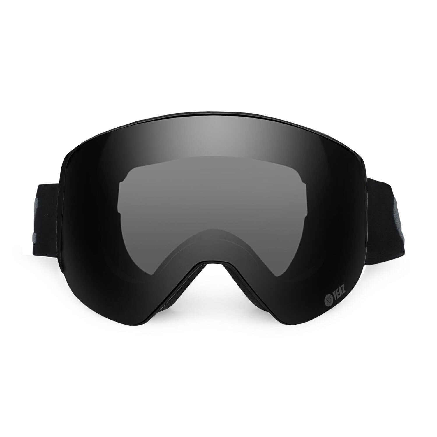 YEAZ Snowboardbrille »Magnet-Ski-Snowboardbrille schwarz/schwarz APEX«