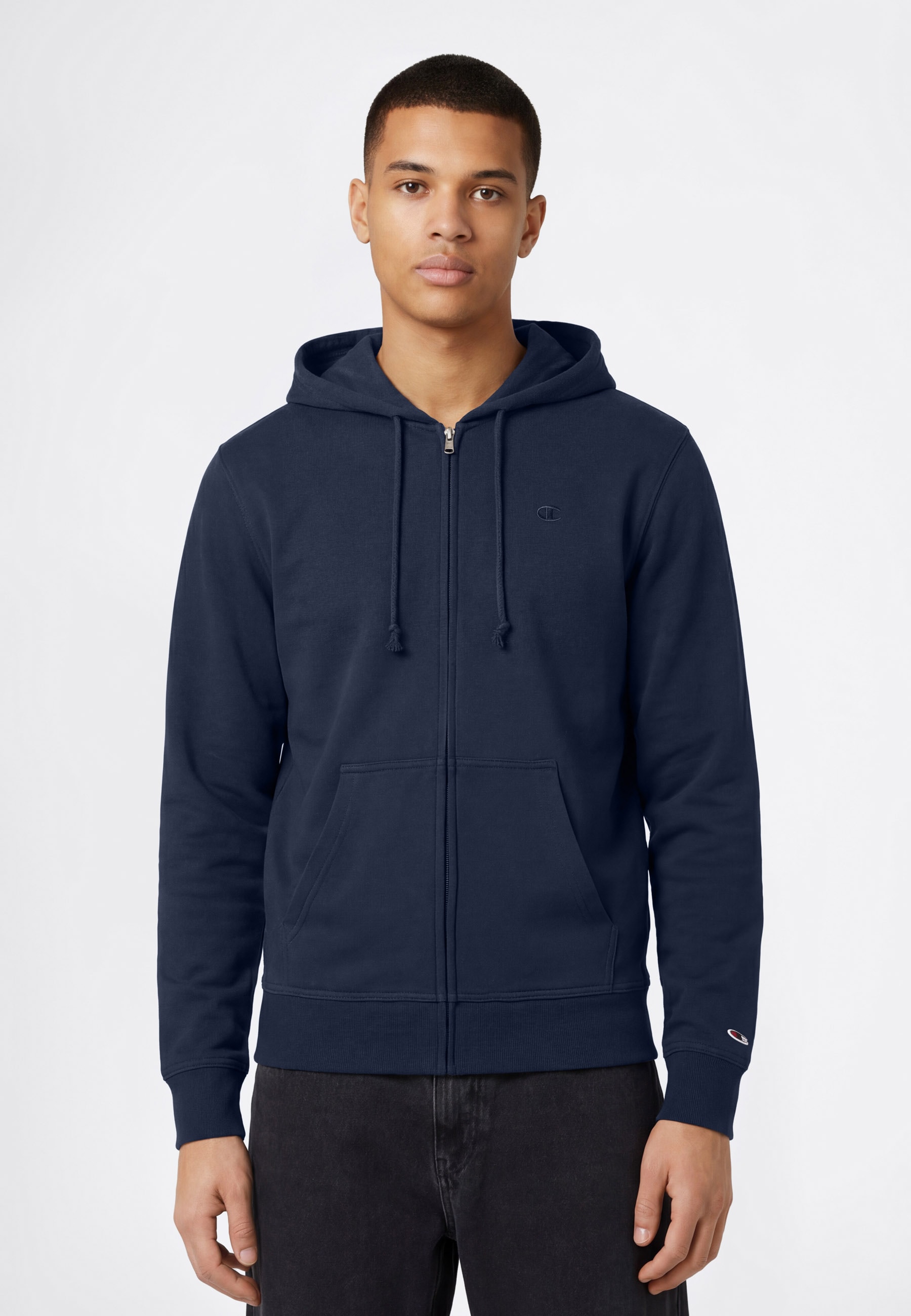 Champion Kapuzensweatjacke "ICONS TONAL Terry Full Zip Hoodie" mit Kapuze, aus Baumwoll-Polyester-Material, sportlicher Stil