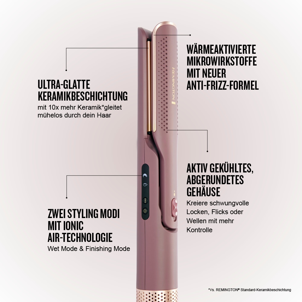 Remington Warmluftbürste »AIRvive2-in-1 Airstyler(AS8930)« 2-in-1 Glätteisen: Nass-& Trockenanwendung, Ionic Air, Anti Frizz