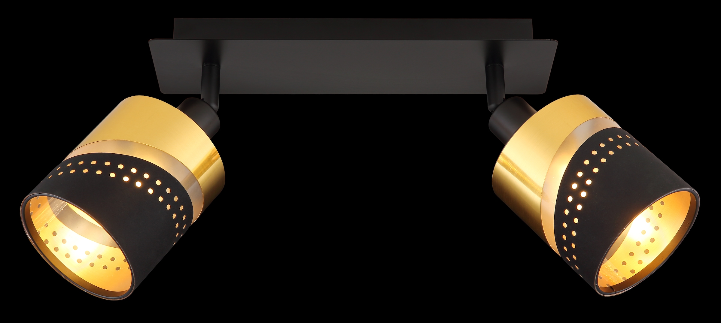 GLOBO LIGHTING Deckenstrahler »OR«, Leuchtmittel E14 | ohne Leuchtmittel, Deckenspot/schwarz/goldfarben/Flur/Wohnzimmer/Schlafzimmer