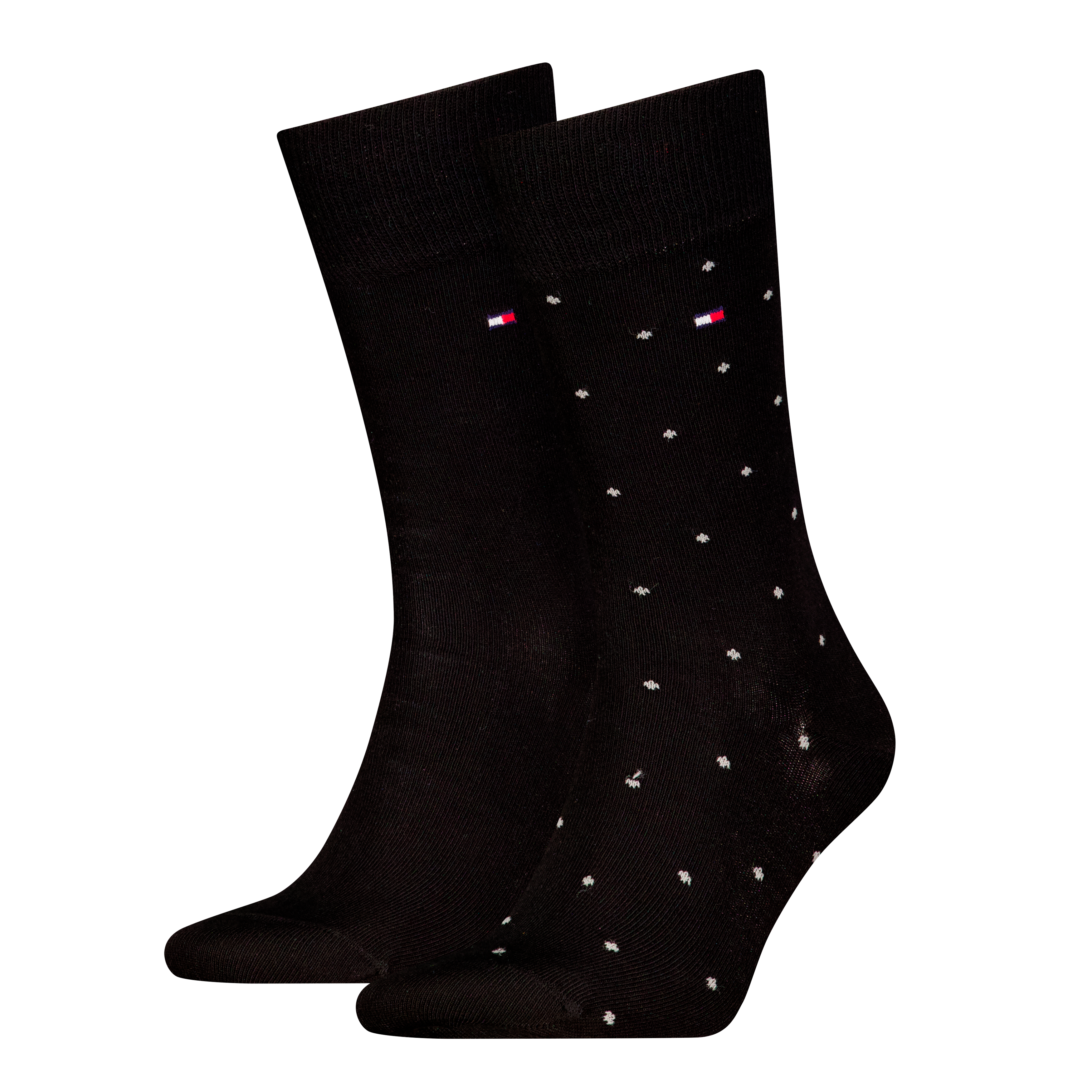 Tommy Hilfiger Socken "TH MEN SOCK 2P DOT" 2 Paar, 2 Paar tlg. mit klassischer Markenprägung