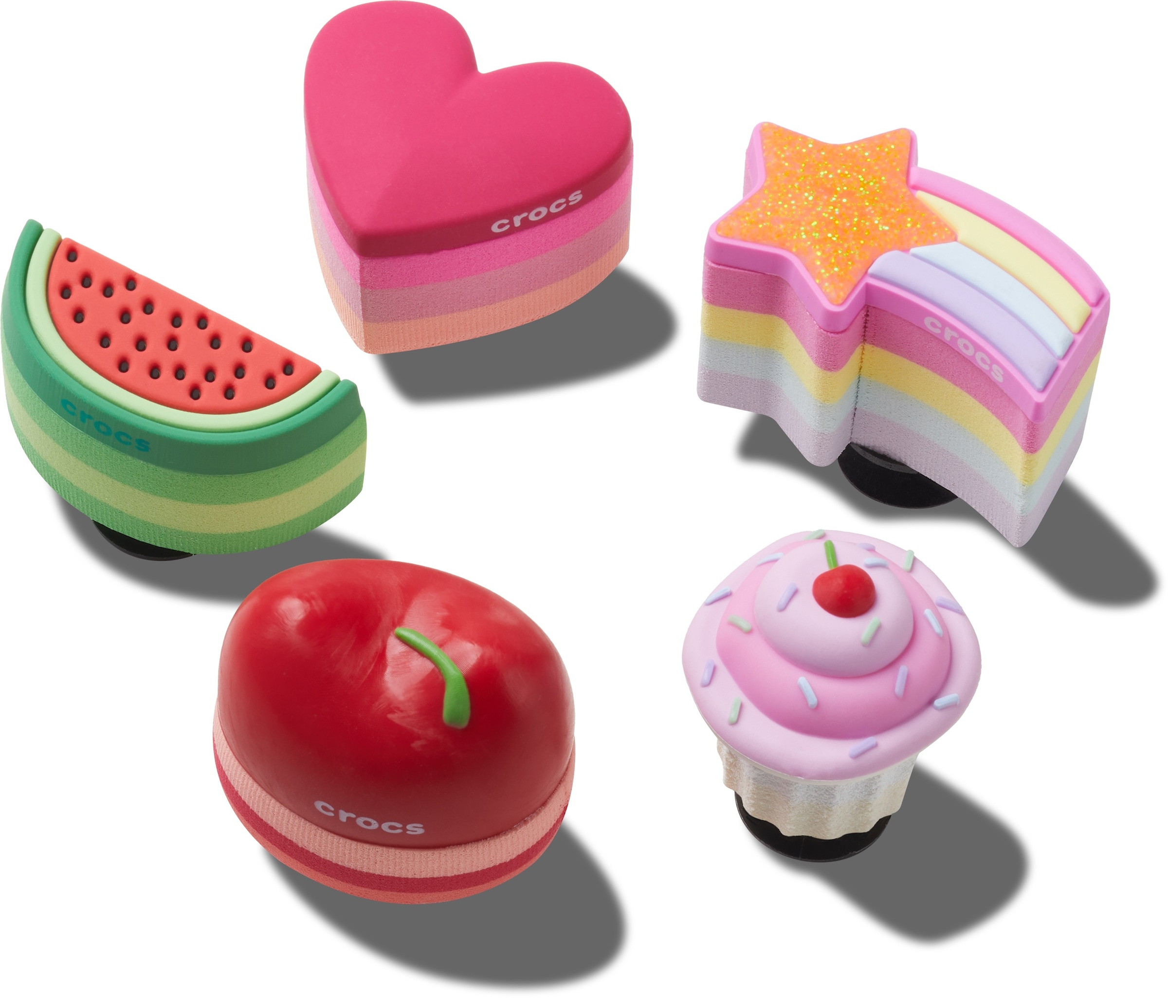 Crocs Schuhanstecker »Jibbitz™ Stacked Sweets«, (Set, 5 tlg., Kein Spielzeug. Nicht für Kinder unter 3 Jahren geeignet), Charm, Anstecker für Crocs Schuhe