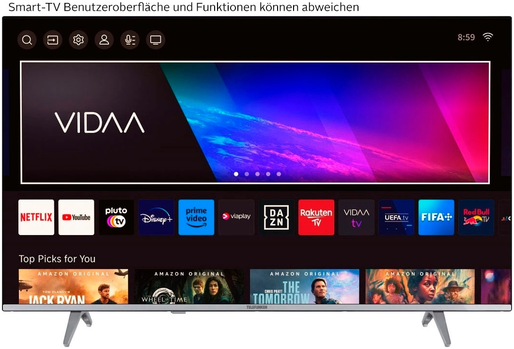 Telefunken QLED-Fernseher »D43Q750M8CW«, 4K Ultra HD, Smart-TV