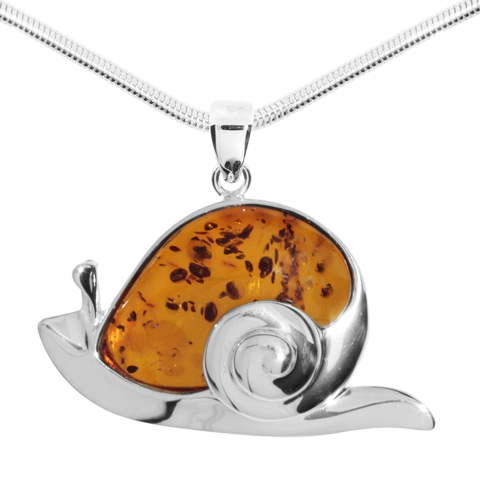 Kette mit Anhänger OSTSEE-SCHMUCK "Ostsee-Schmuck Kette mit Anhänger Schnecke" Gr. 42, silber, Halsketten, Damen, 42cm, Silber 925 (Sterlingsilber), L: 42