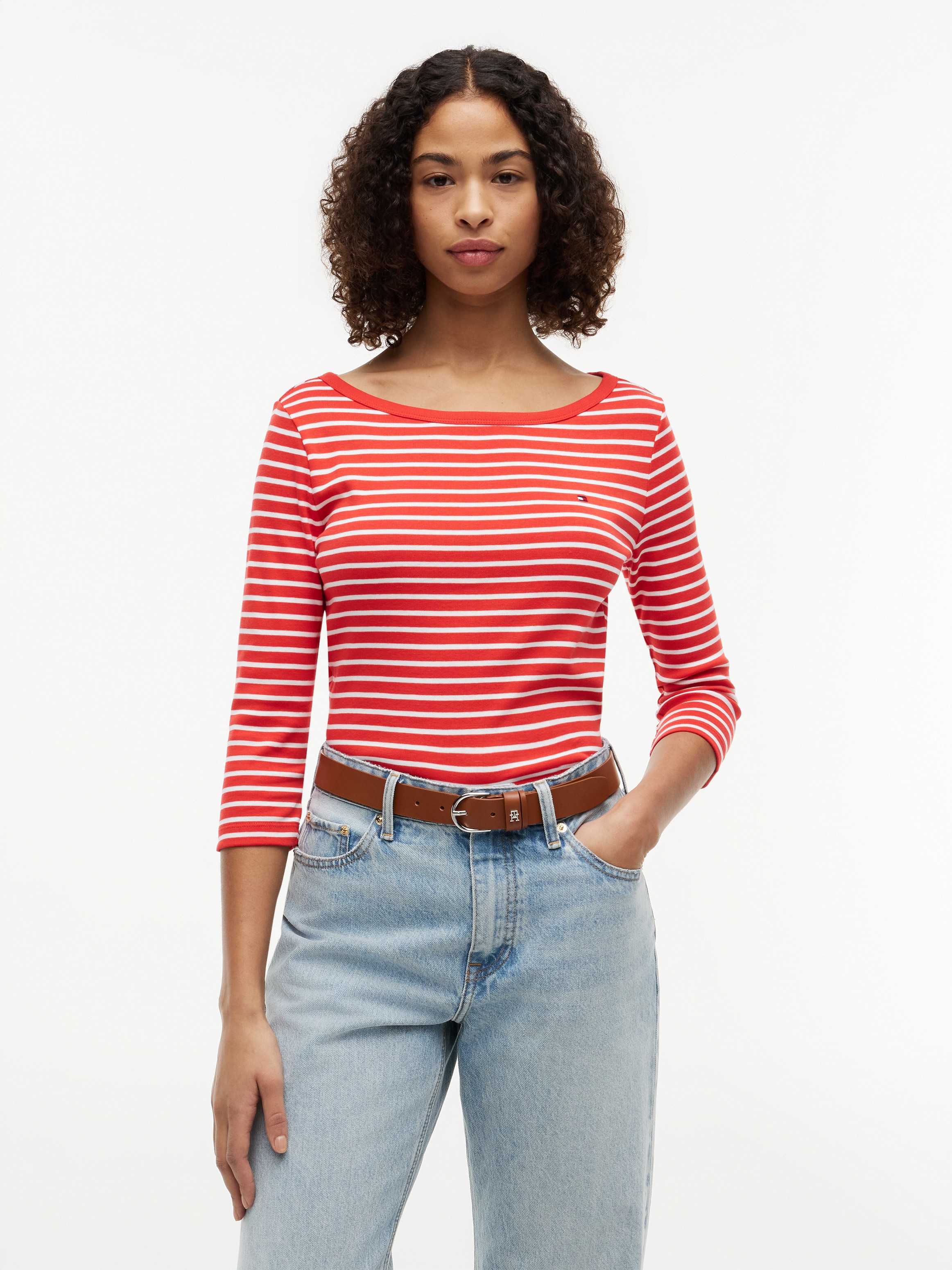 Tommy Hilfiger 3/4-Arm-Shirt »CODY BOAT-NK 3/4 SLV TEE« Baumwolle