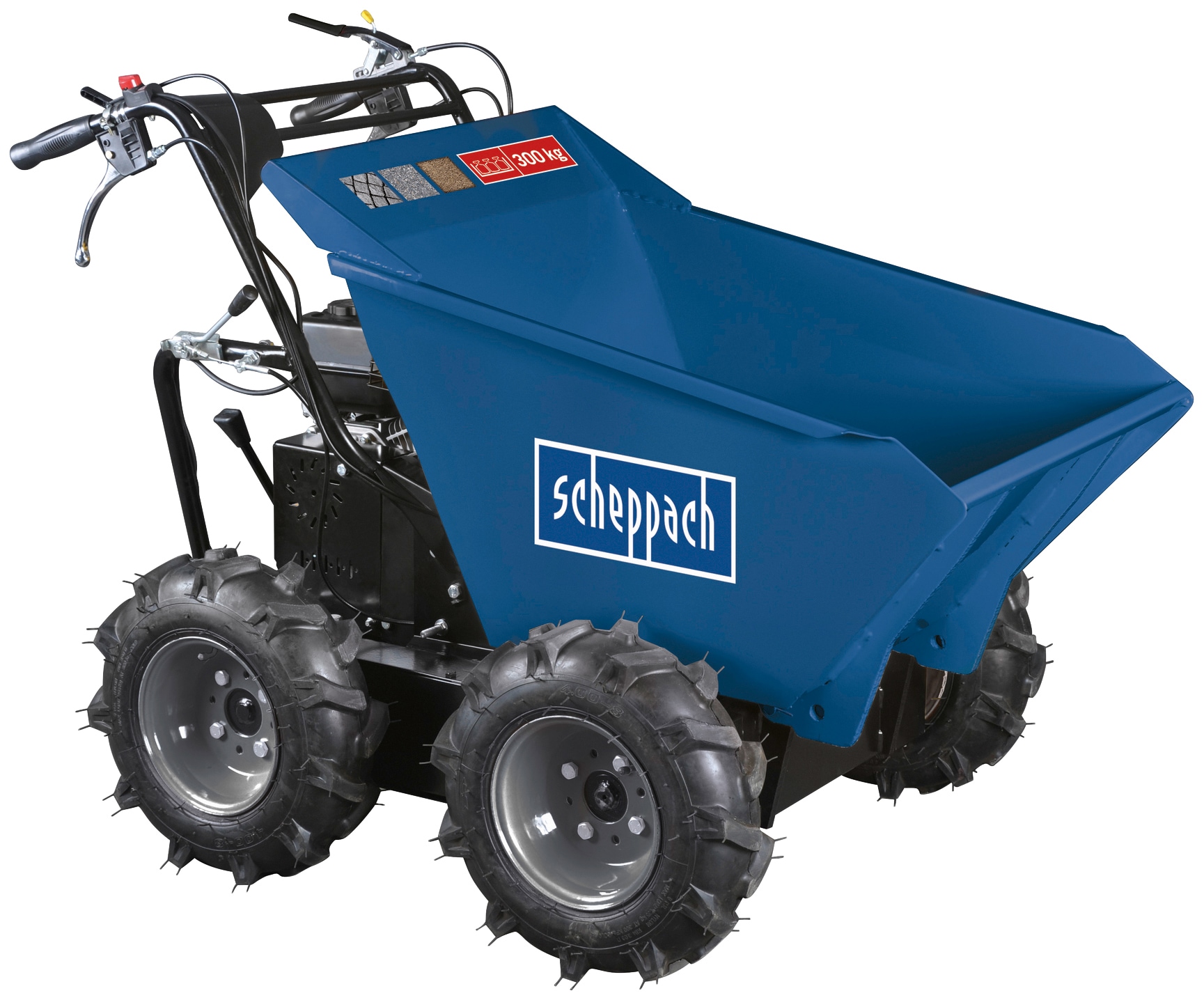 SCHEPPACH Dumper "DP 3000", 300 kg, blau, Motorschubkarren, 330 l, 6,5 PS