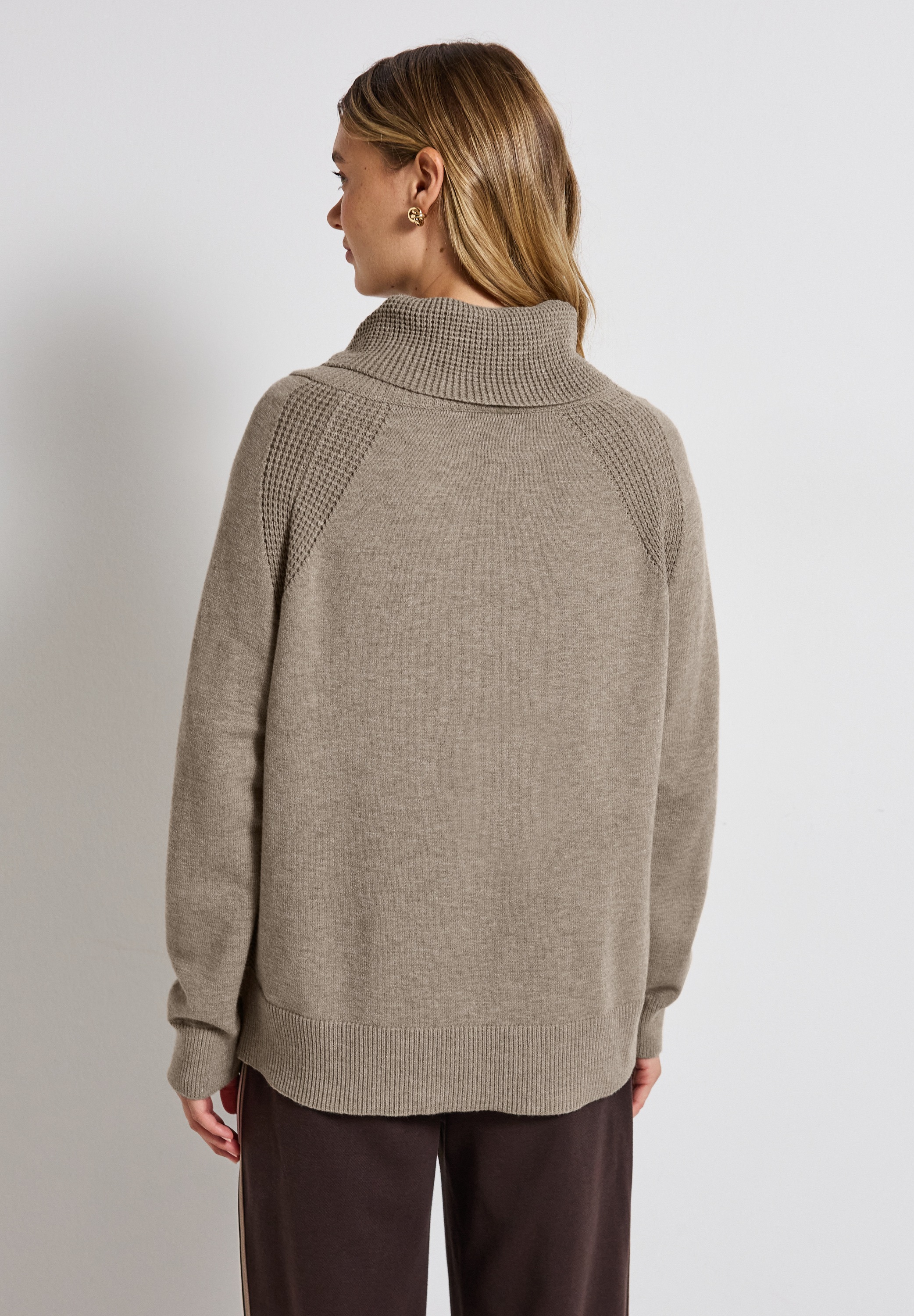 STREET ONE Rollkragenpullover, mit Stehkragen