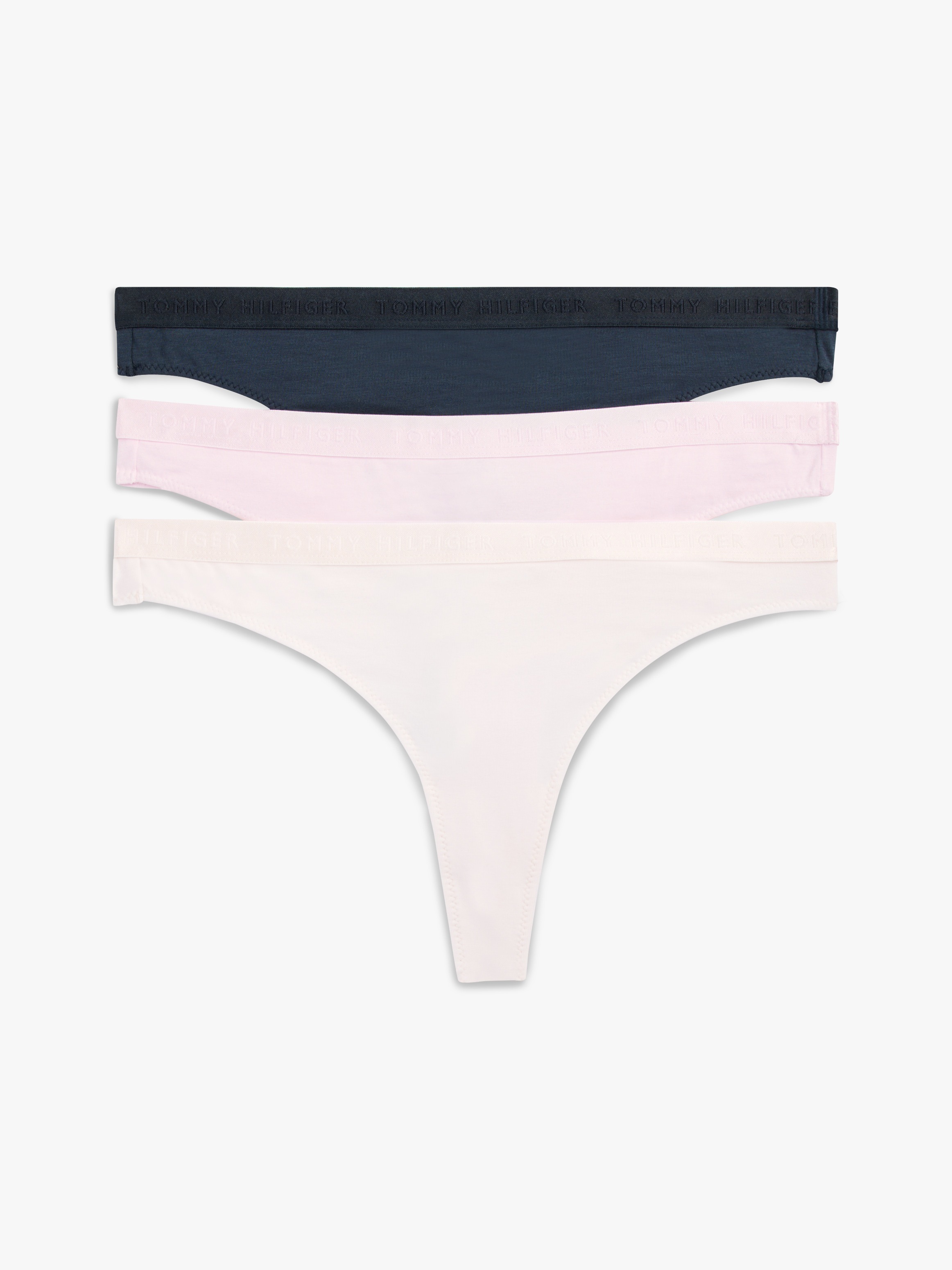 Tommy Hilfiger Underwear Slip »3P THONG (EXT SIZES)«, (Packung, 3 St., 3er), mit Logobund