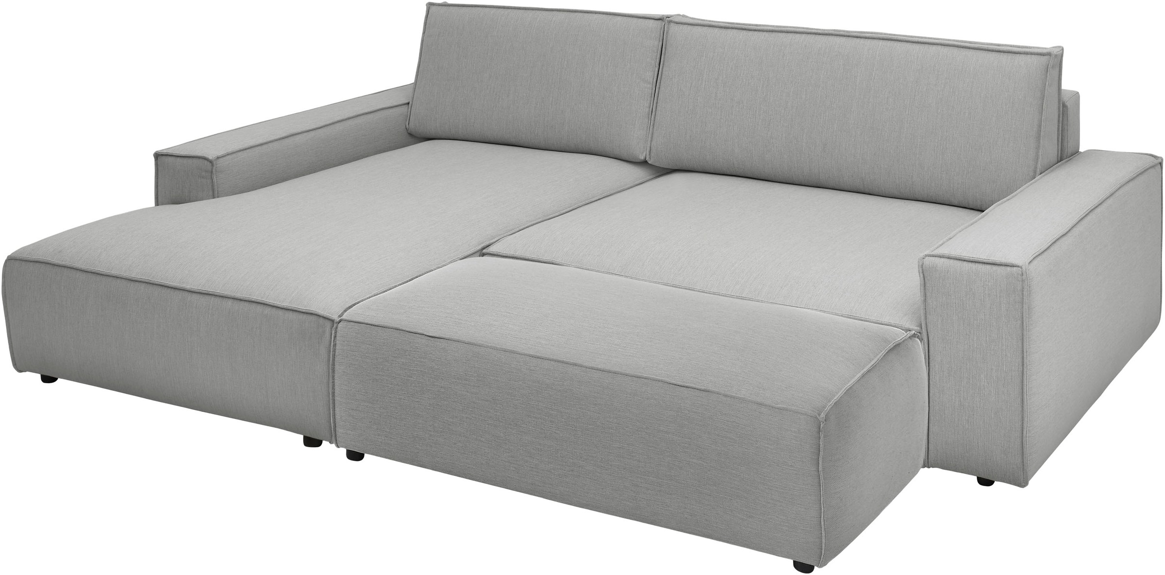 Home affaire Polsterecke »NEU: SHERWOOD XXL tief, L-Form mit Schlaffunktion, Big-Sofa mit Hocker«, (Set, 2 St.), stellbar zum Schlafsofa (Krokodilverbinder), Cord, Leinenoptik