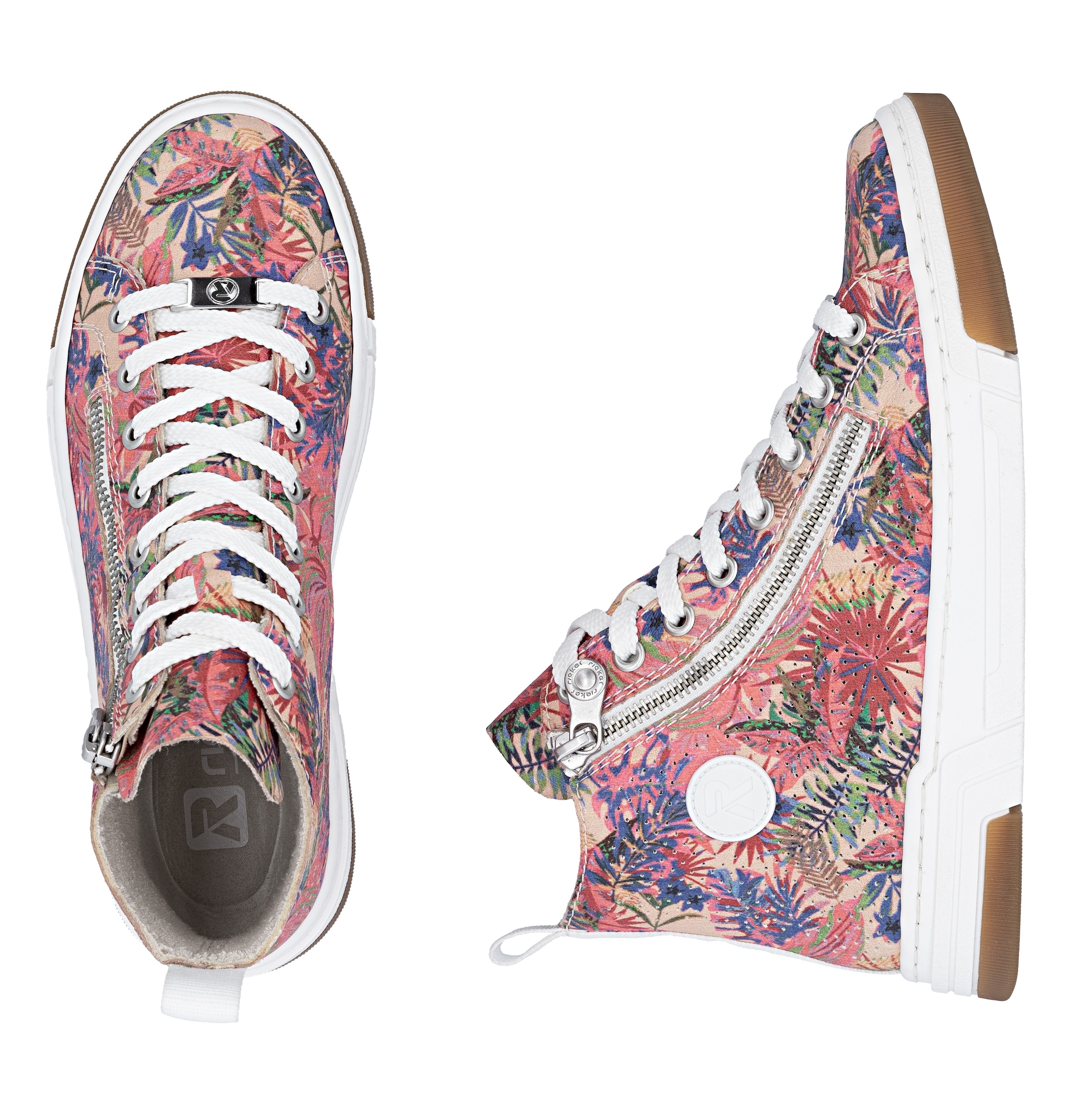 Rieker Sneaker  High Top-Sneaker, Freizeitschuh, Schnürschuh mit Plateausohle