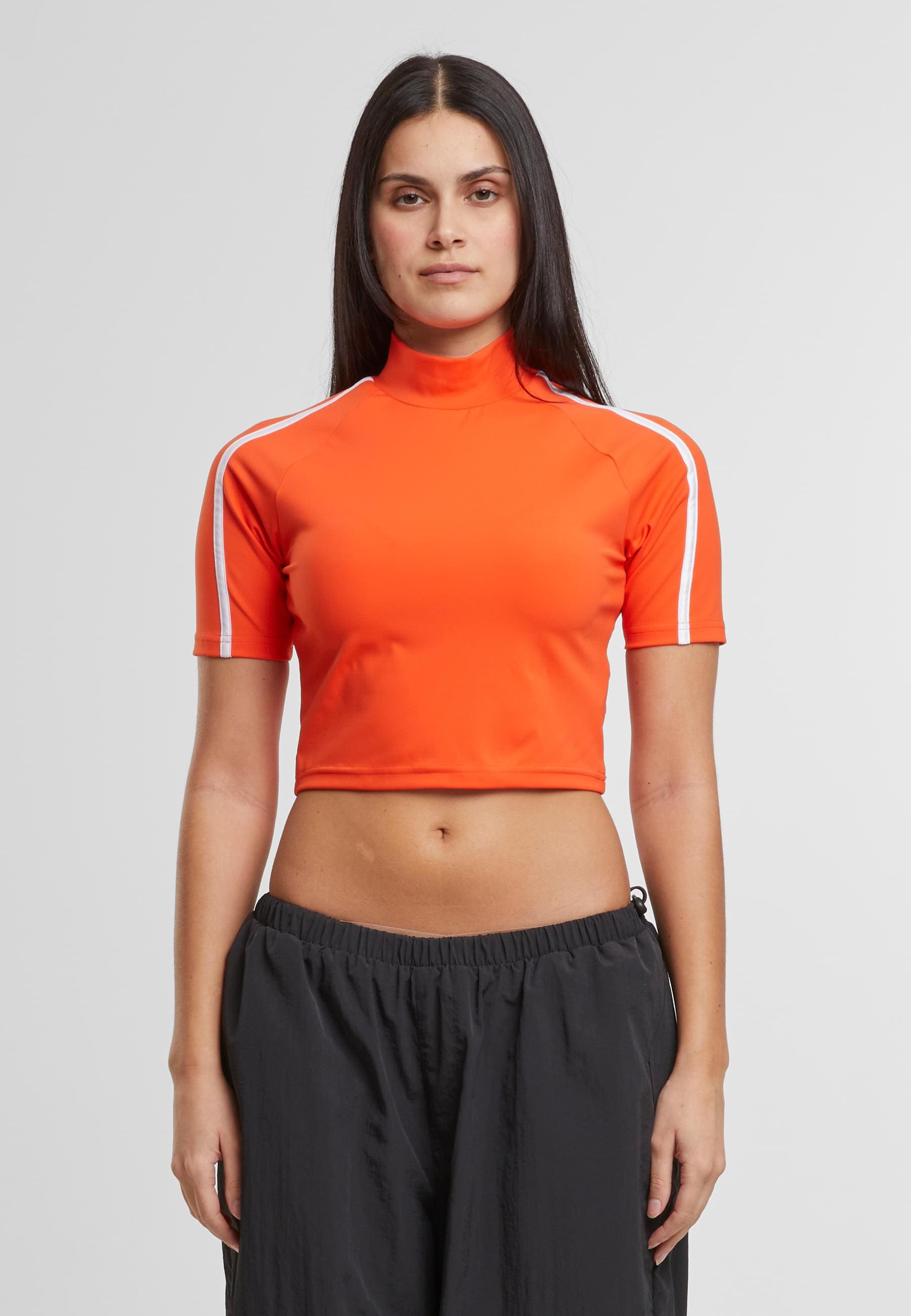 URBAN CLASSICS T-Shirt »Urban Classics Ladies High Neck Short Tee«, (1 tlg.)