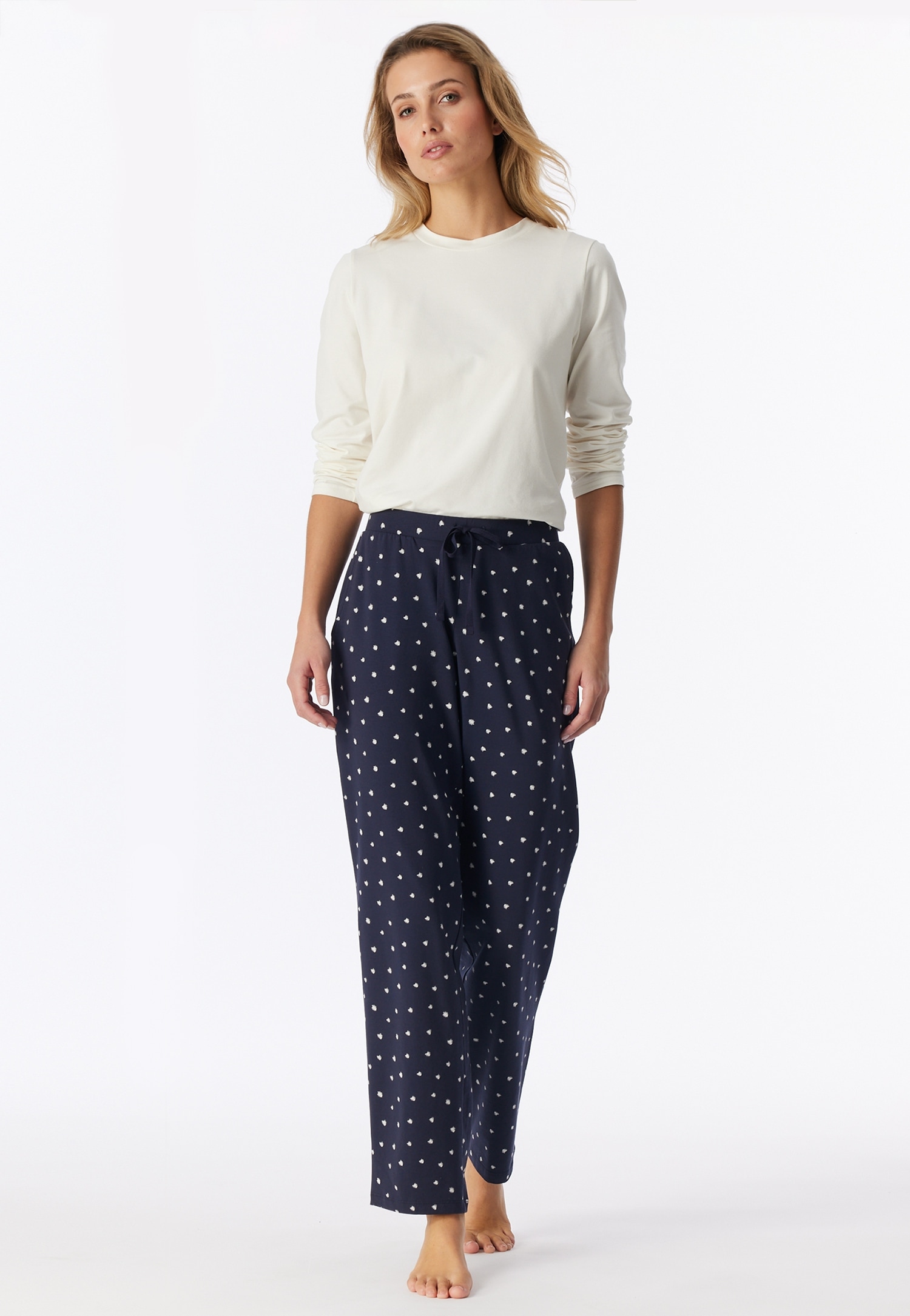 Schiesser "Mix + Relax" Cotton-Mix, Gummizug, Bindeband, seitliche Taschen