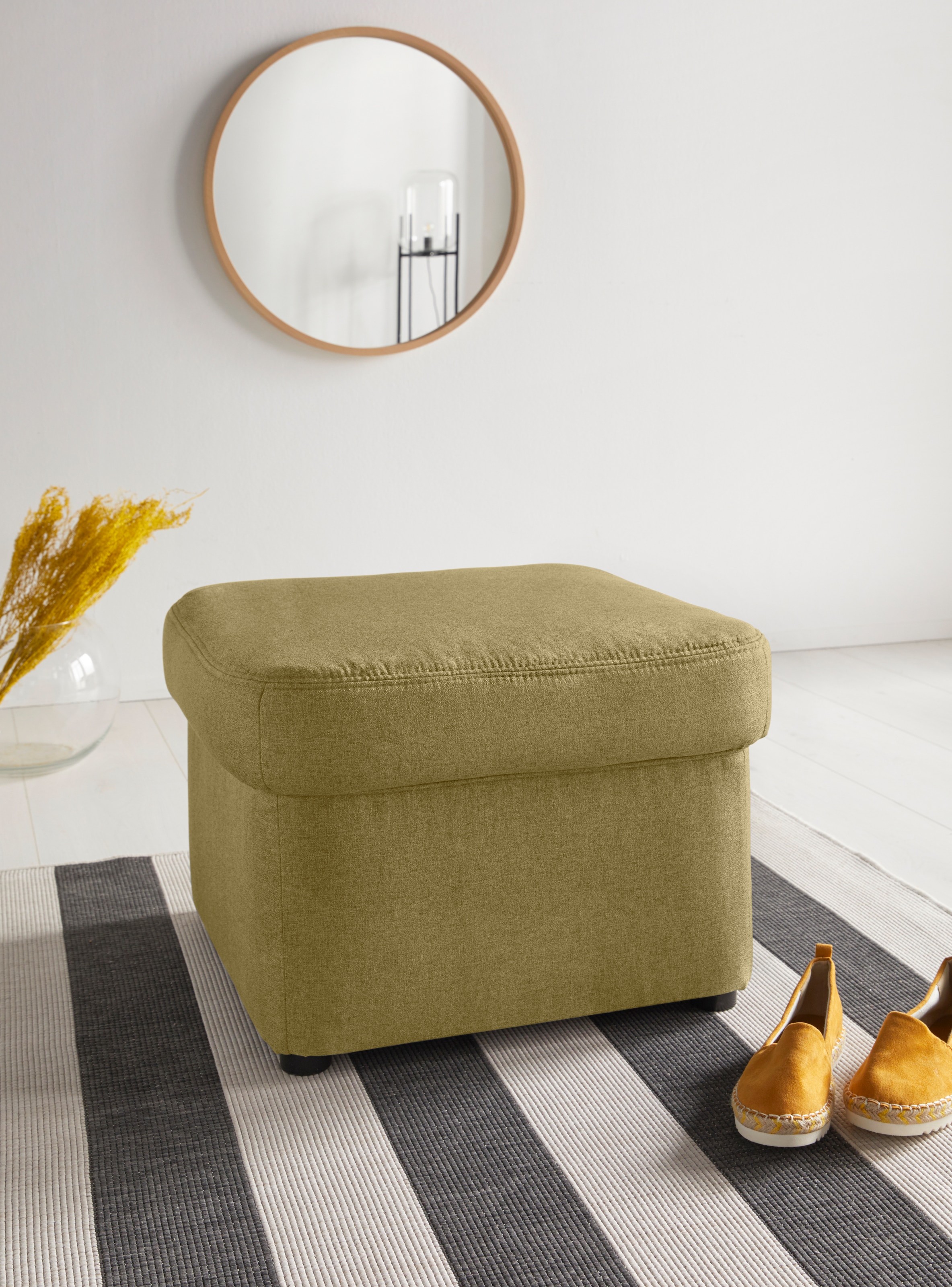 DOMO collection Hocker "Papenburg elegant und zeitlos, B/T 57/57cm" in großer Farbvielfalt