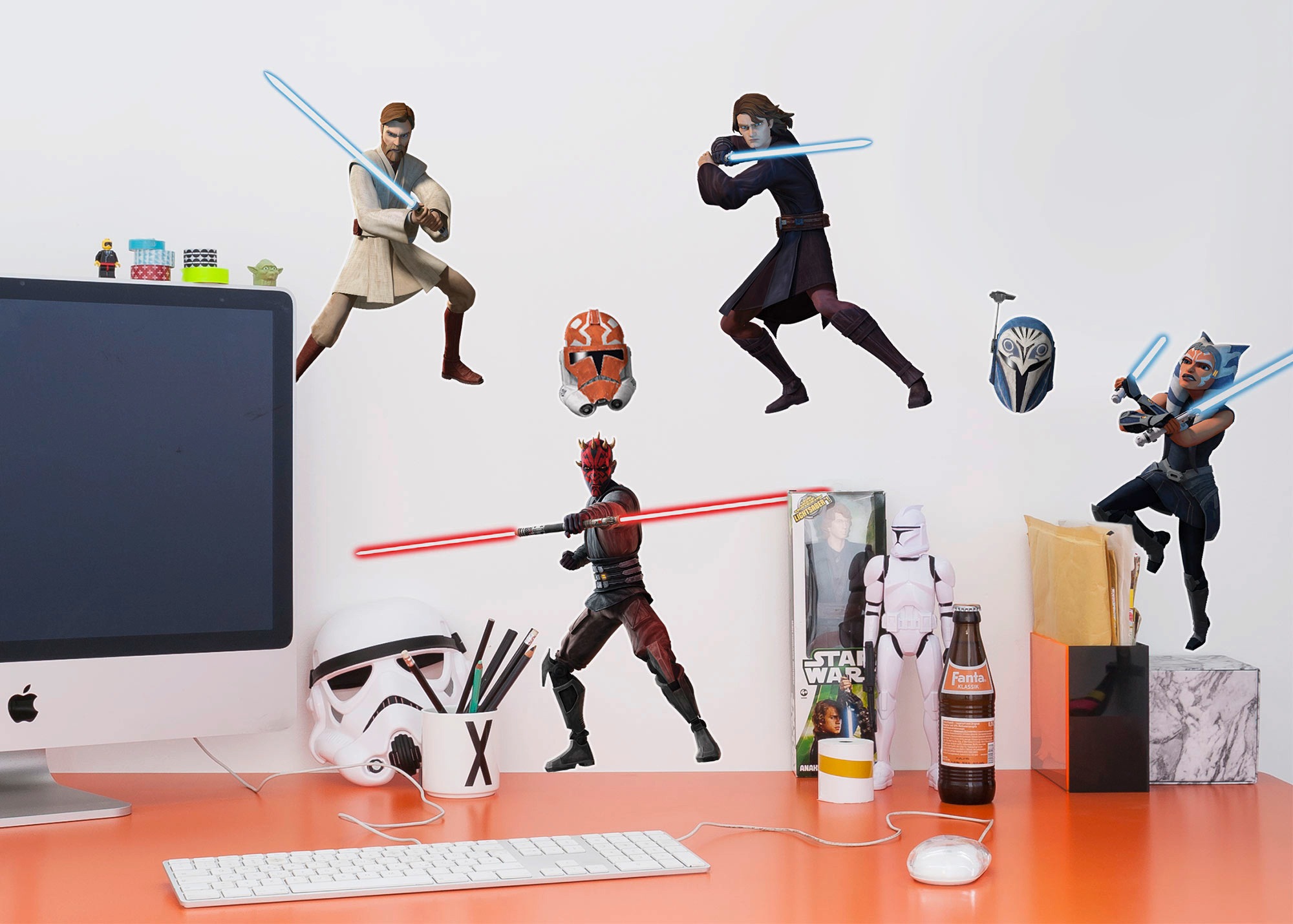 Komar Wandtattoo "Clone Wars Showdown - Größe 100 x 70 cm", (6 St.), selbst günstig online kaufen