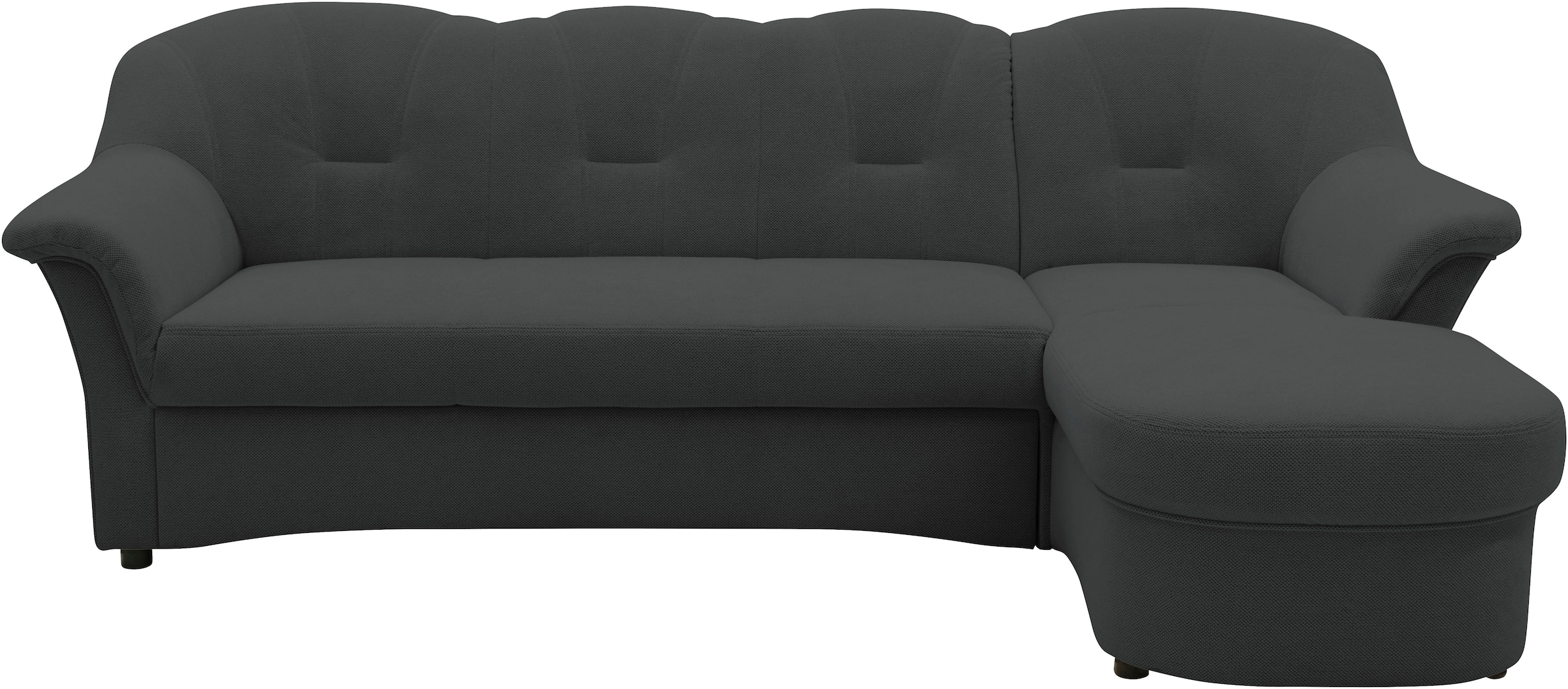 DOMO collection Ecksofa »Flores Schlafsofa, B/T/H: 233/142/86 cm, L-Form«, wahlweise mit Bettfunktion, wahlweise mit Federkern, auch in Leder