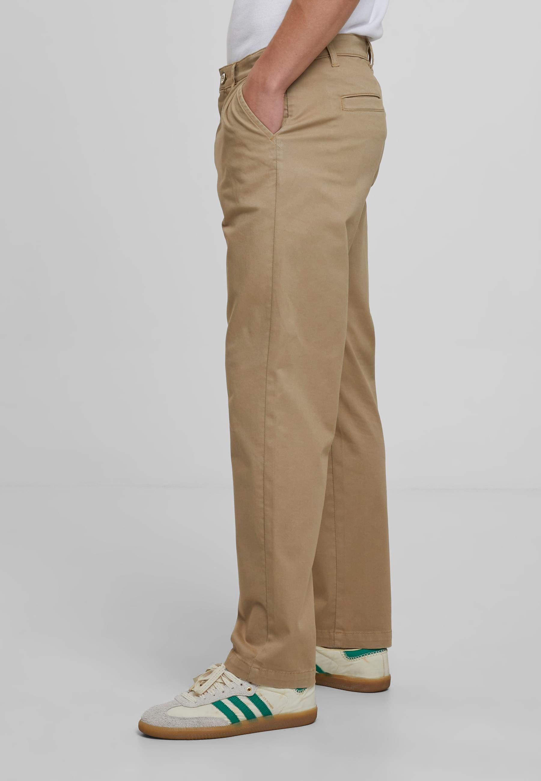 URBAN CLASSICS Stoffhose »Urban Classics Pleated Twill Pants«, (1 tlg.)