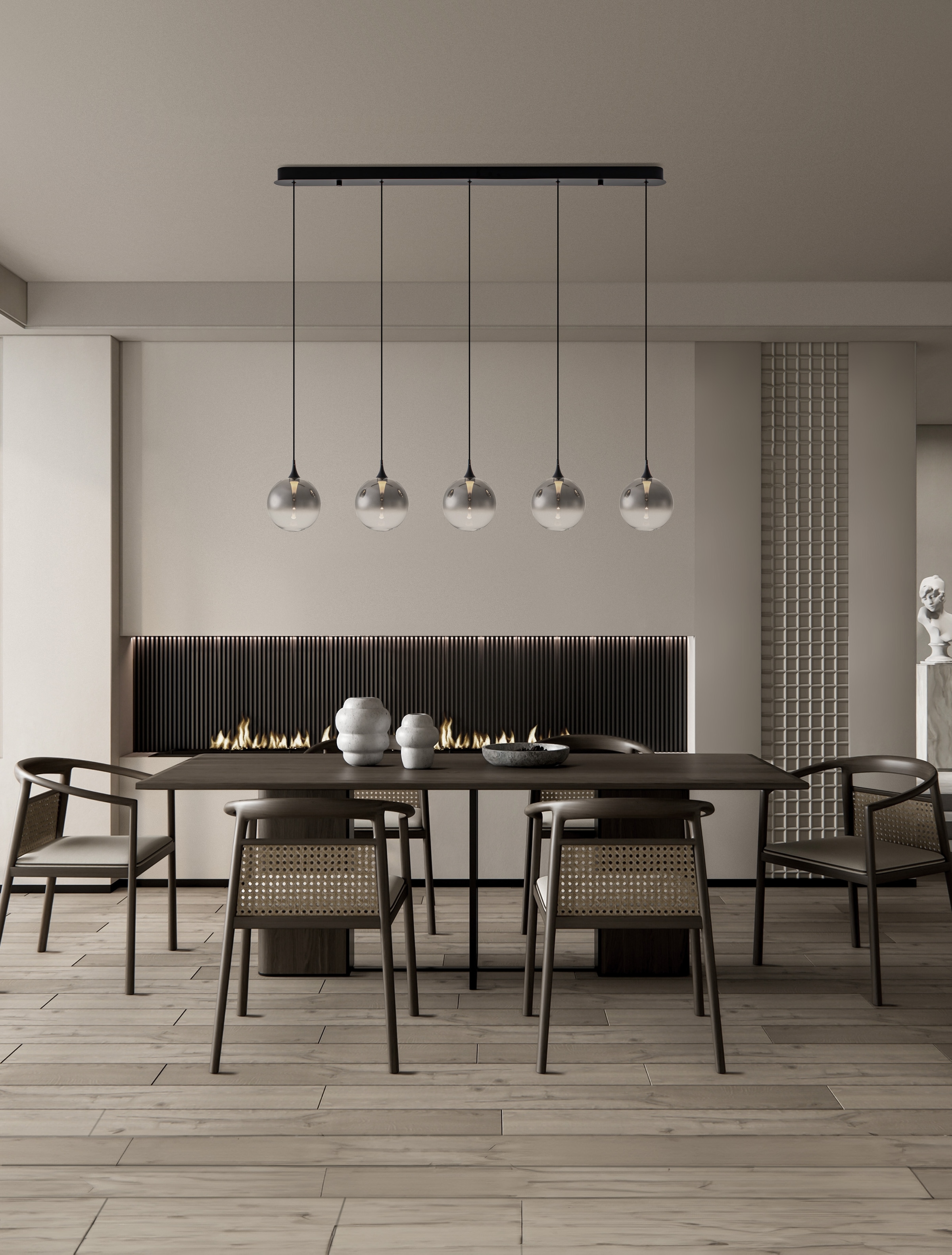 Nova Luce Pendelleuchte »ORENDA«, 5 flammig, Leuchtmittel LED-Modul | LED fest integriert