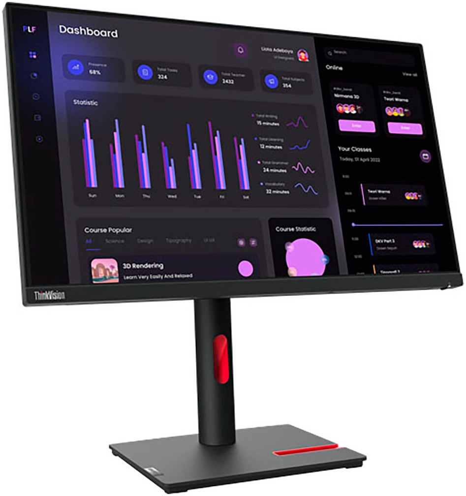 Lenovo LED-Monitor »T24i-30(A22238FT0)«, 60,5 cm/23,8 Zoll, 1920 x 1080 px, Full HD, 6 ms Reaktionszeit, 60 Hz