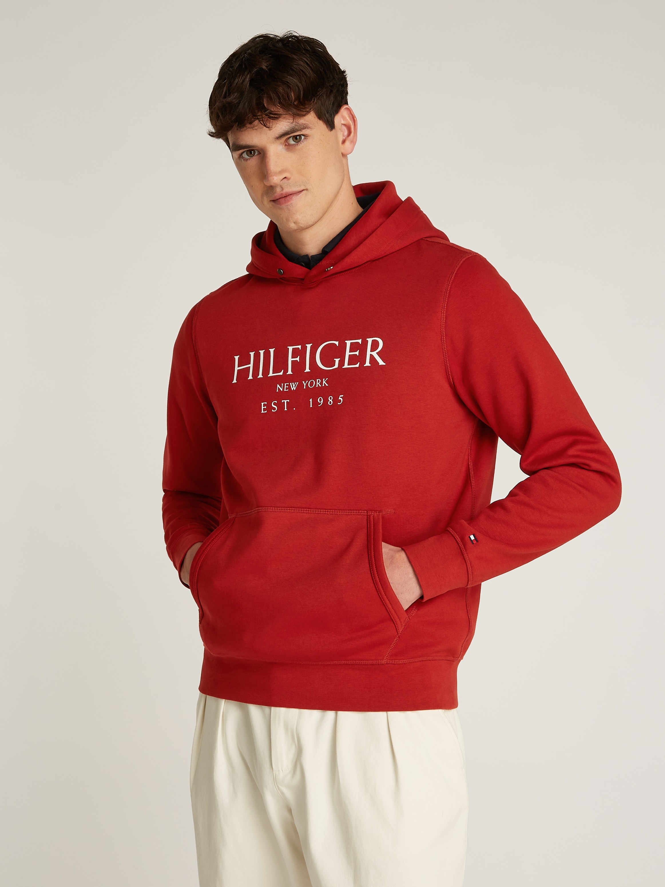 Tommy Hilfiger Hoodie BIG HILFIGER HOODY mit kontrastfarbenen Print