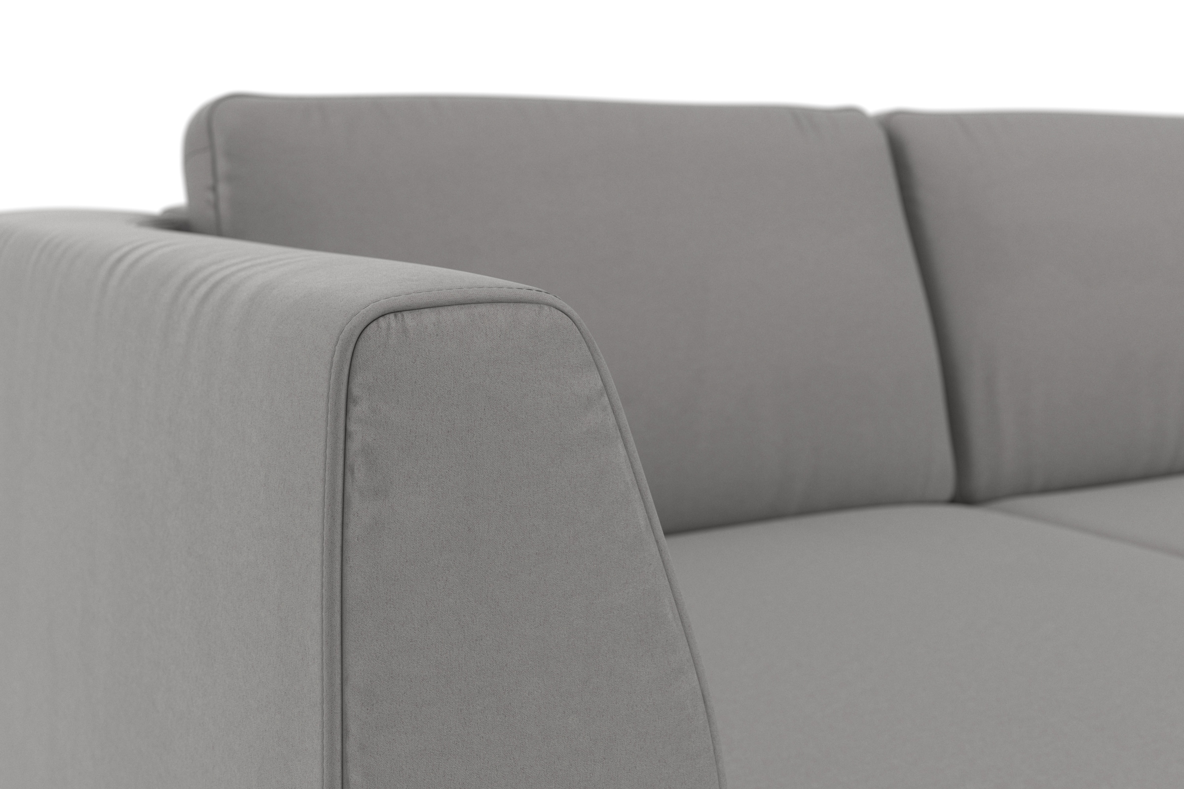 sit&more Ecksofa »Olsen L-Form« inklusive Sitztiefenverstellung, wahlweise mit Bettfunktion, 15cm hoch