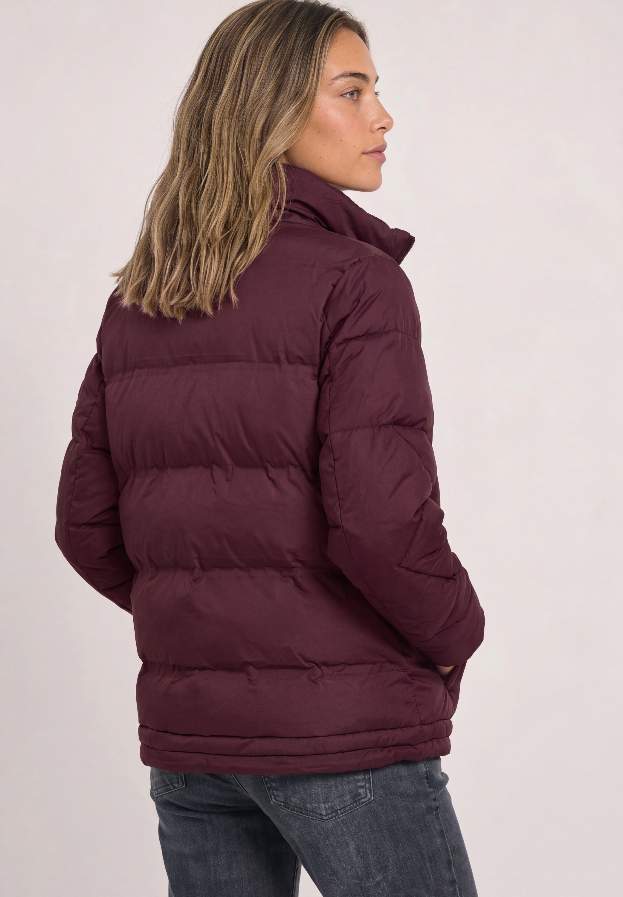 STREET ONE Steppjacke ohne Kapuze wasserabweisend, Stehkragen