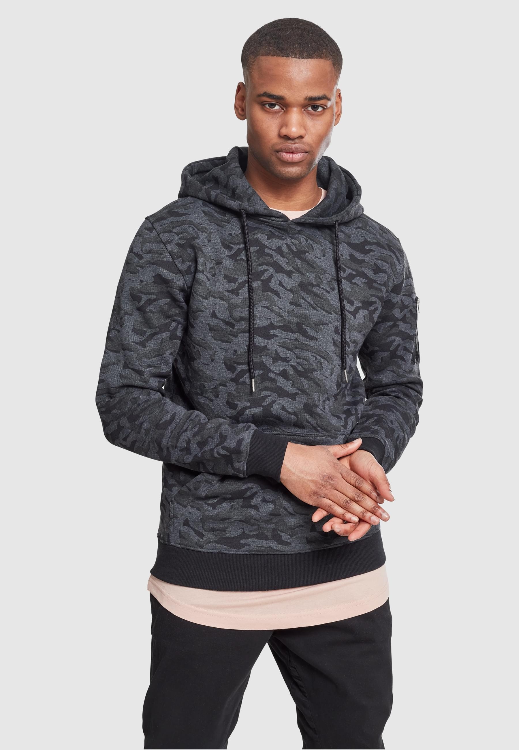 URBAN CLASSICS Sweatshirt »Urban Classics Herren Sweat Camo Bomber Hoody«, (1 tlg.)