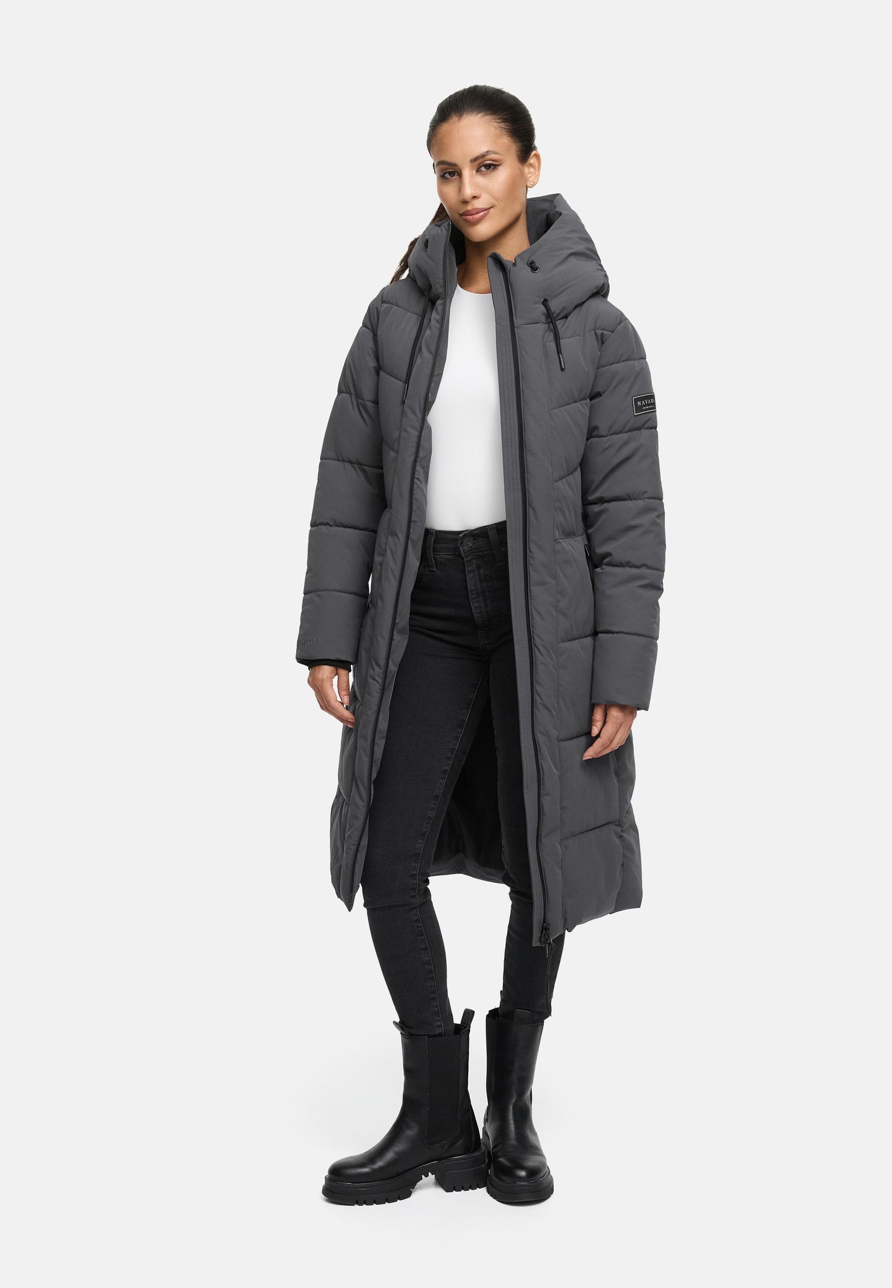 Navahoo Steppmantel »Schokokuss XIV«, Warmer Damen gesteppter Wintermantel mit Kapuze